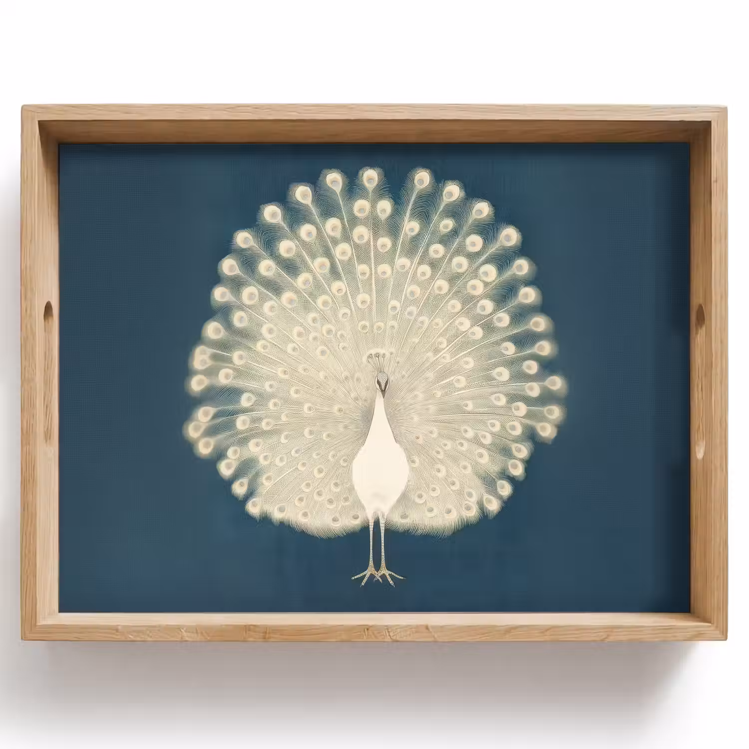 Vogel - Blauw - Vintage Dienblad Rechthoek middel -z3d_shopping