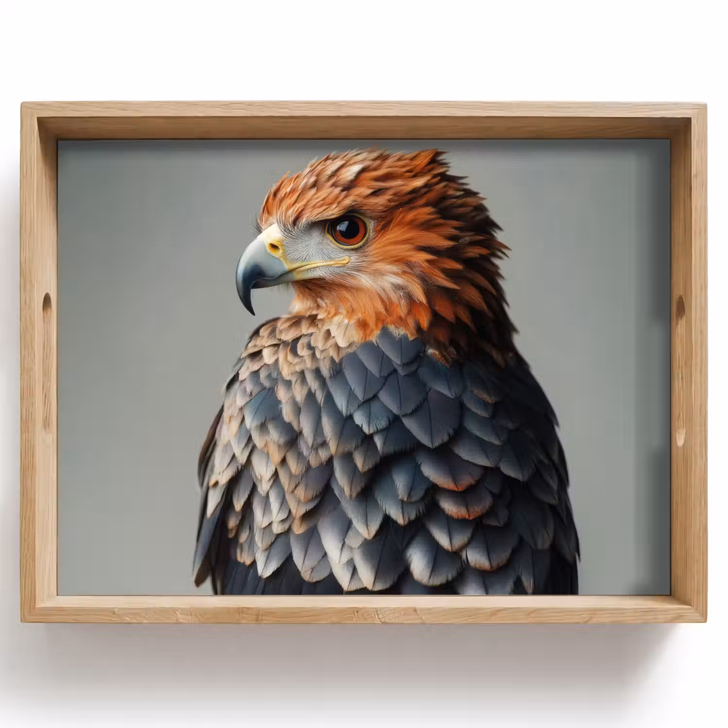 Vogel - Realistisch - Veren - Bruin Dienblad Rechthoek middel -z3d_shopping