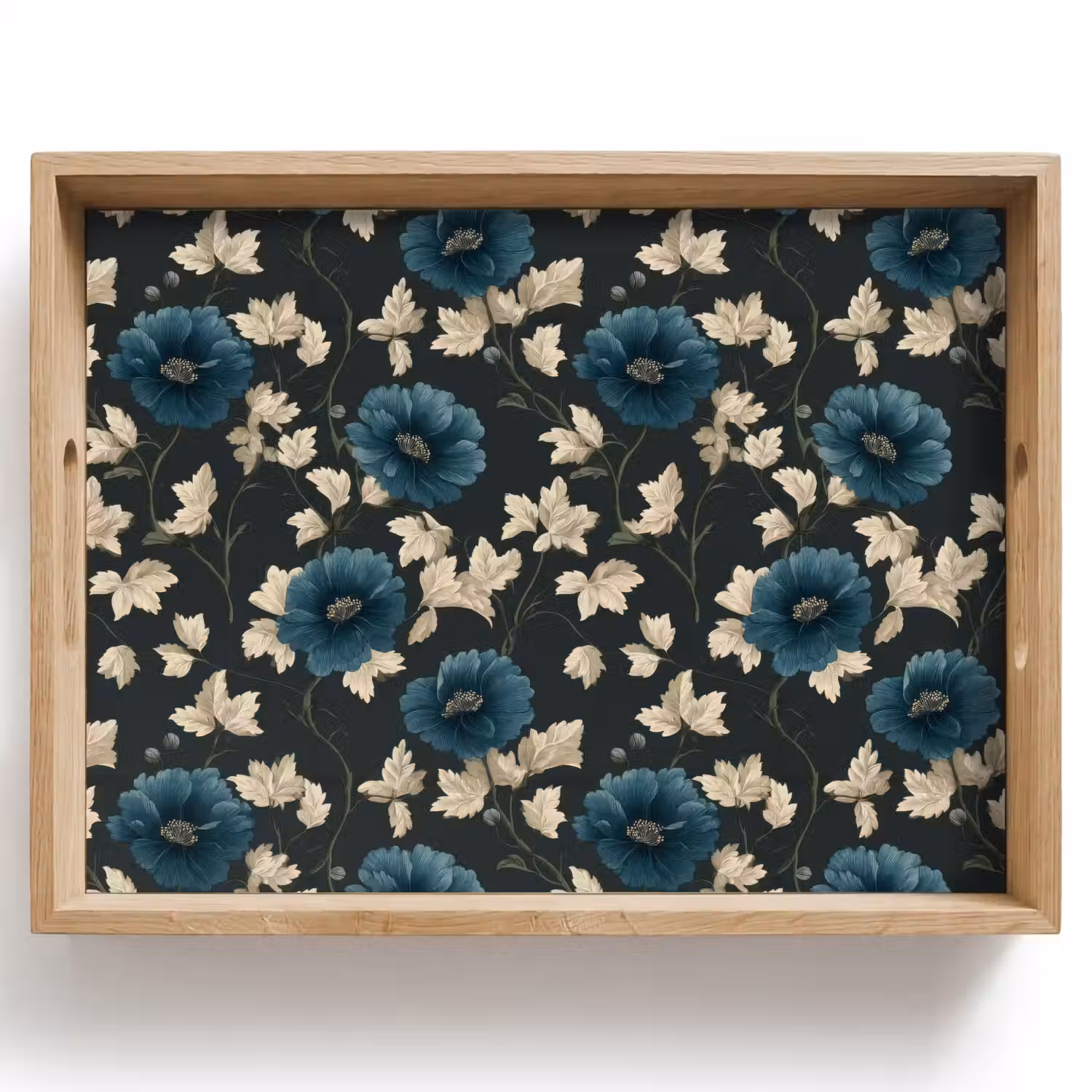 Botanisch - Bloemen - Blauw Dienblad Rechthoek middel 911 -z3d_shopping