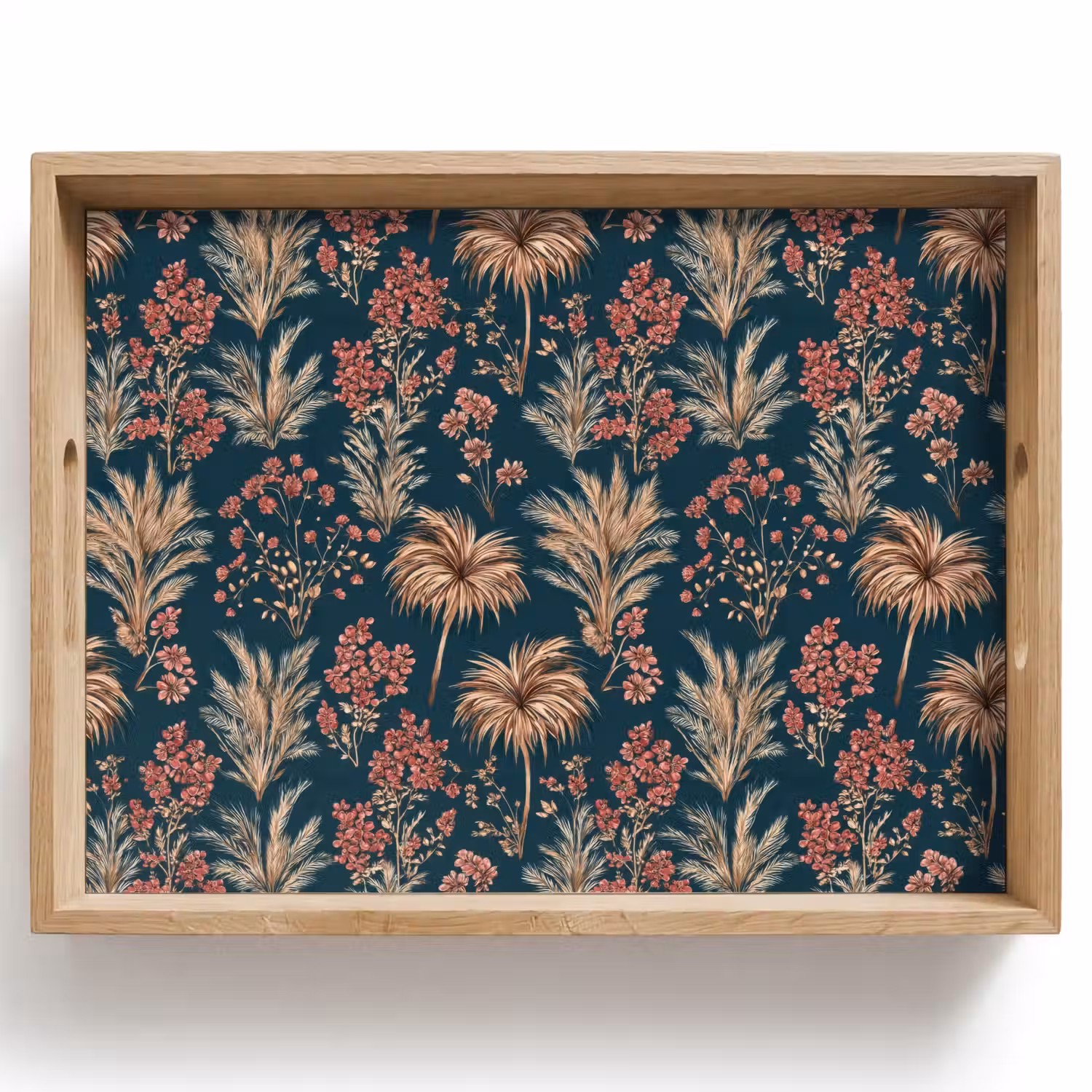 Botanisch - Patroon - Blauw Dienblad Rechthoek middel 911 -z3d_shopping