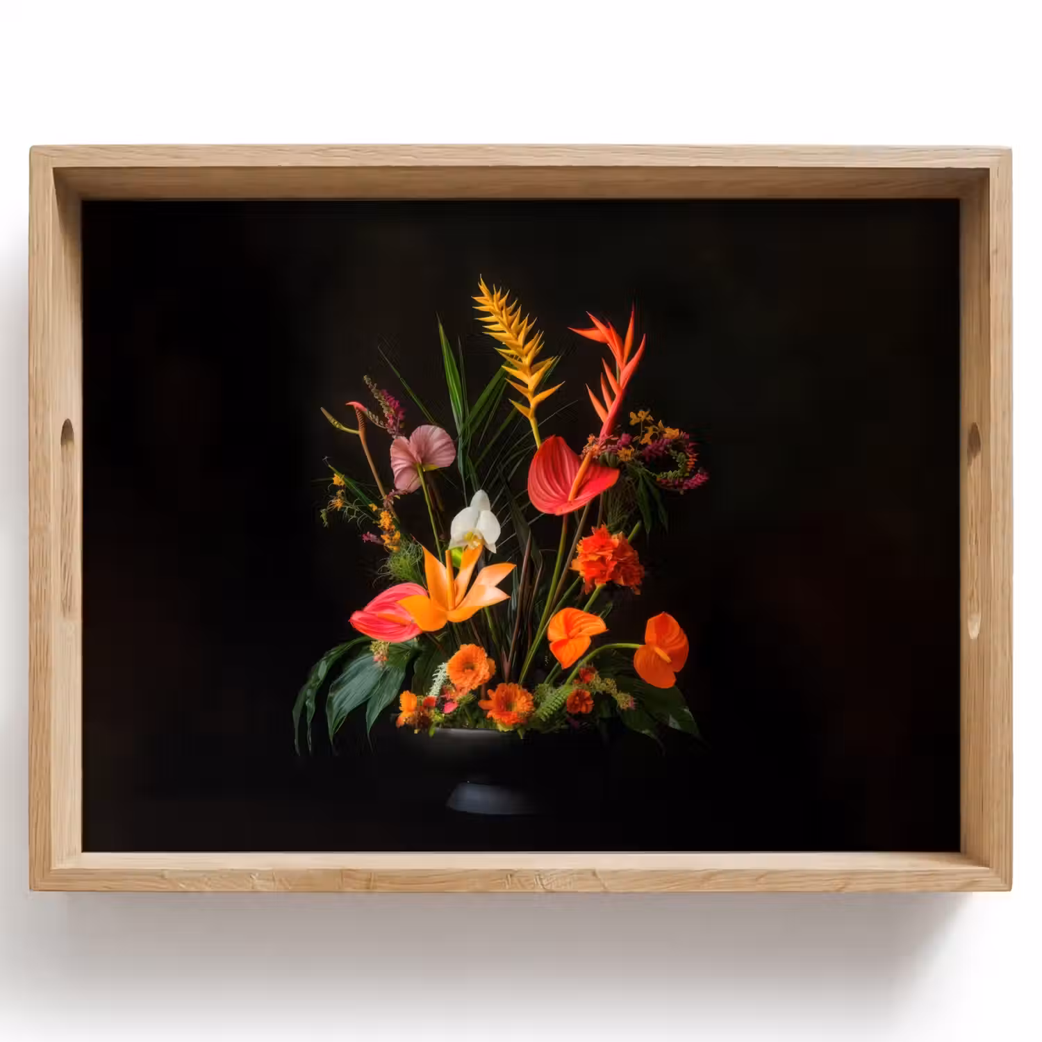 Schaal - Boeket - Bloemen Dienblad Rechthoek middel -z3d_shopping