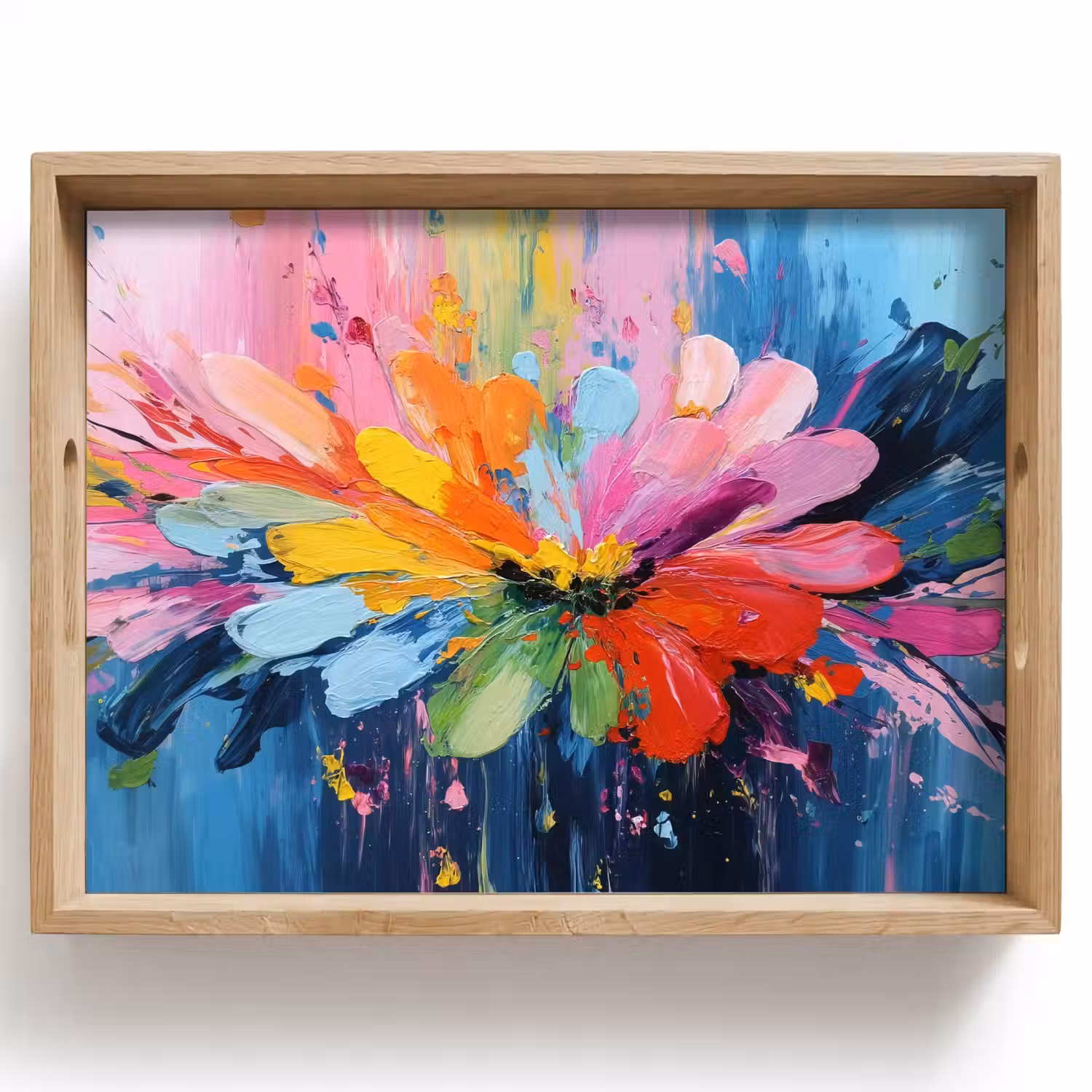 Kleuruitbarsting - Expressieve sfeer - Bloem Dienblad Rechthoek middel -z3d_shopping