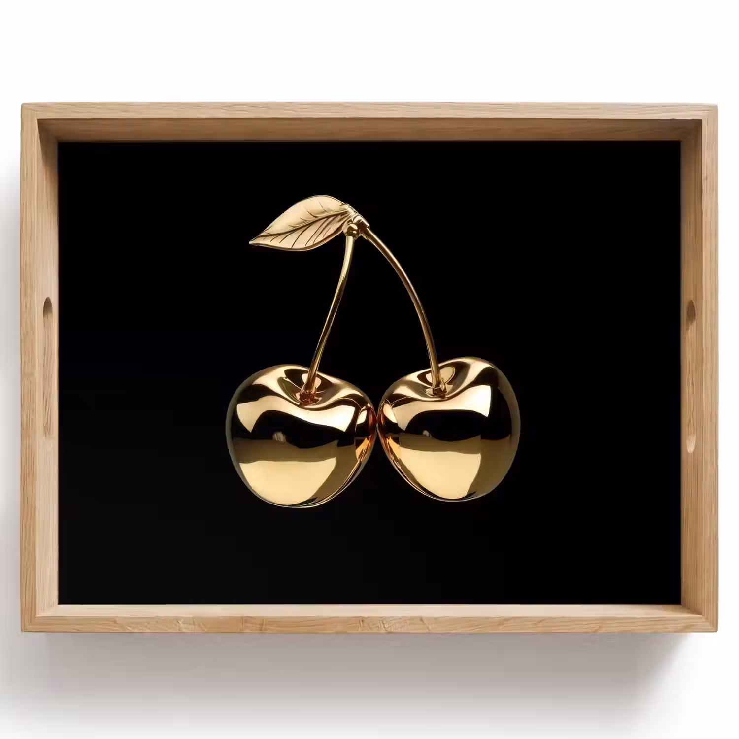 Kersen - Zwart - Goud - Chrome Dienblad Rechthoek middel -z3d_shopping