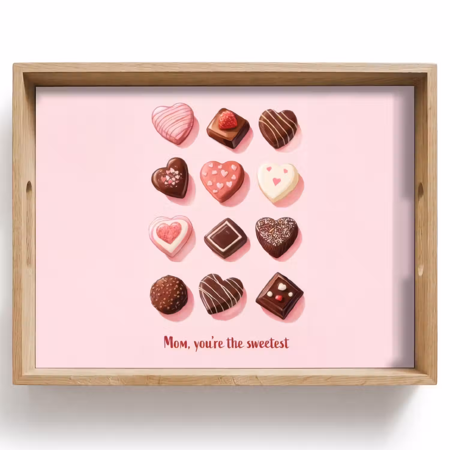 Chocolaatjes - Hartvormig - Liefste Dienblad Rechthoek middel -z3d_shopping
