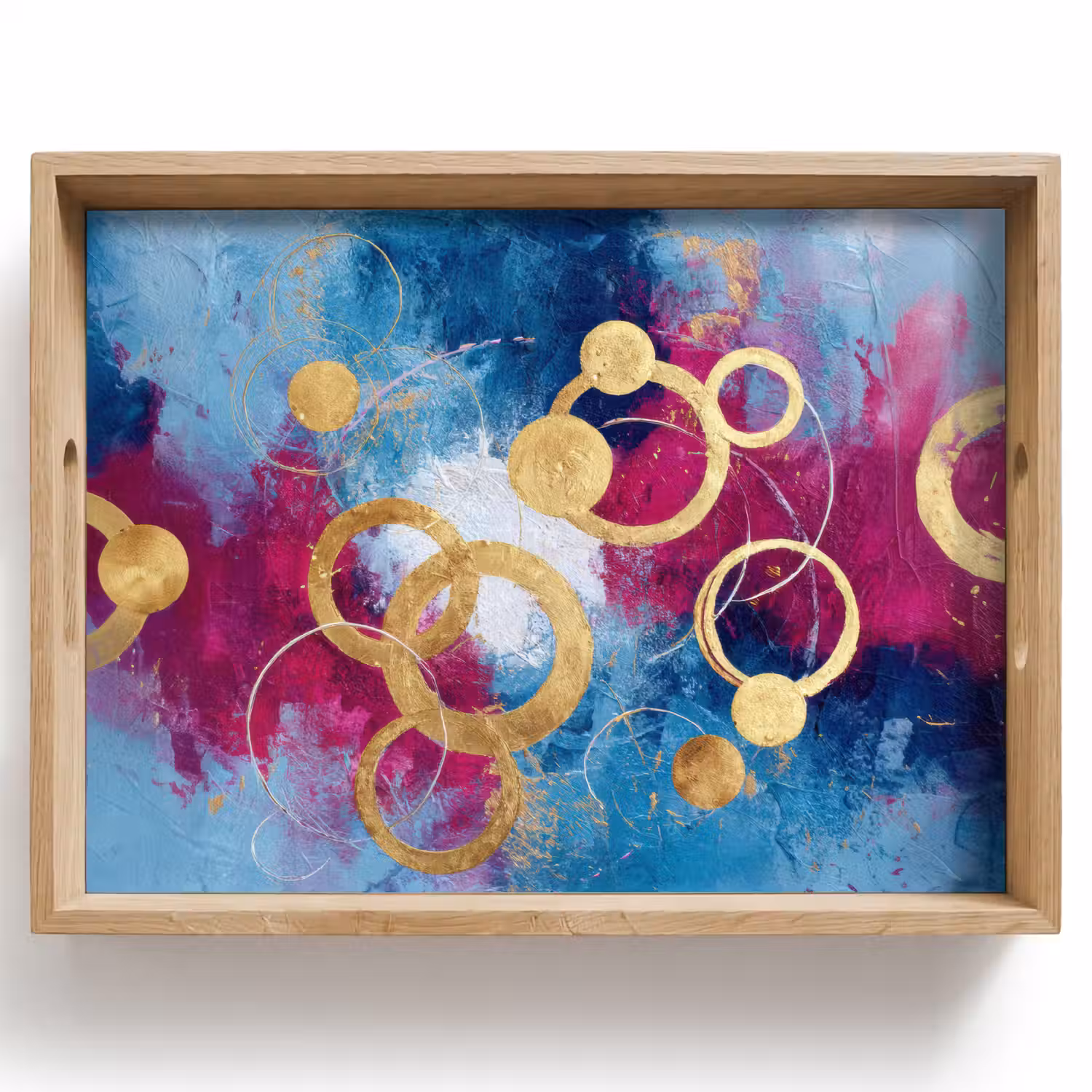 Cirkels - Goud - Abstract Dienblad Rechthoek middel -z3d_shopping