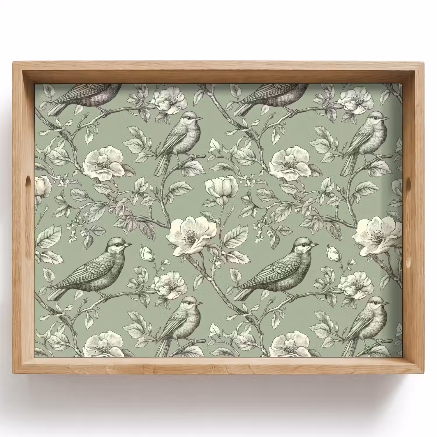 Klassiek - Botanisch - Groen Dienblad Rechthoek middel 911 -z3d_shopping