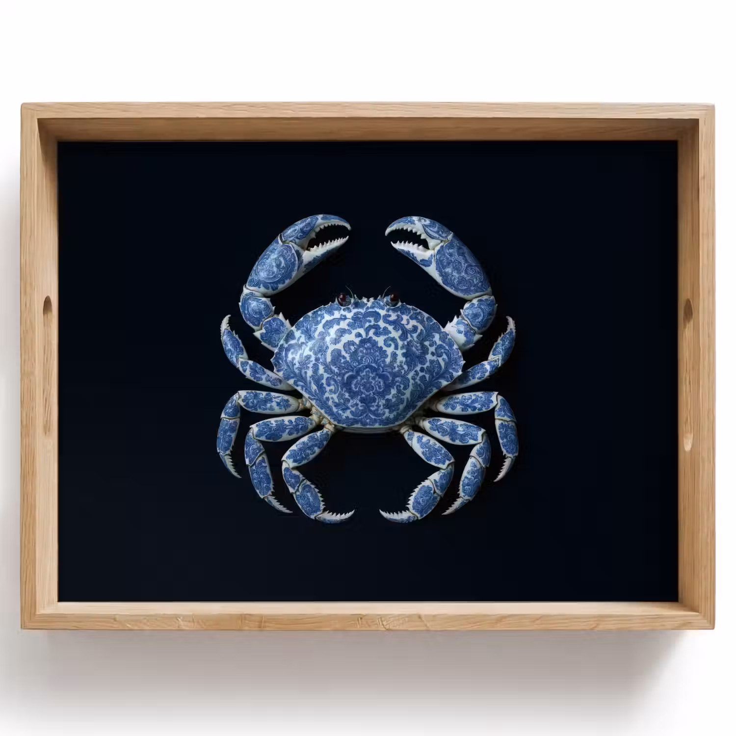 Krab - Delfts blauw - Dieren Dienblad Rechthoek middel -z3d_shopping
