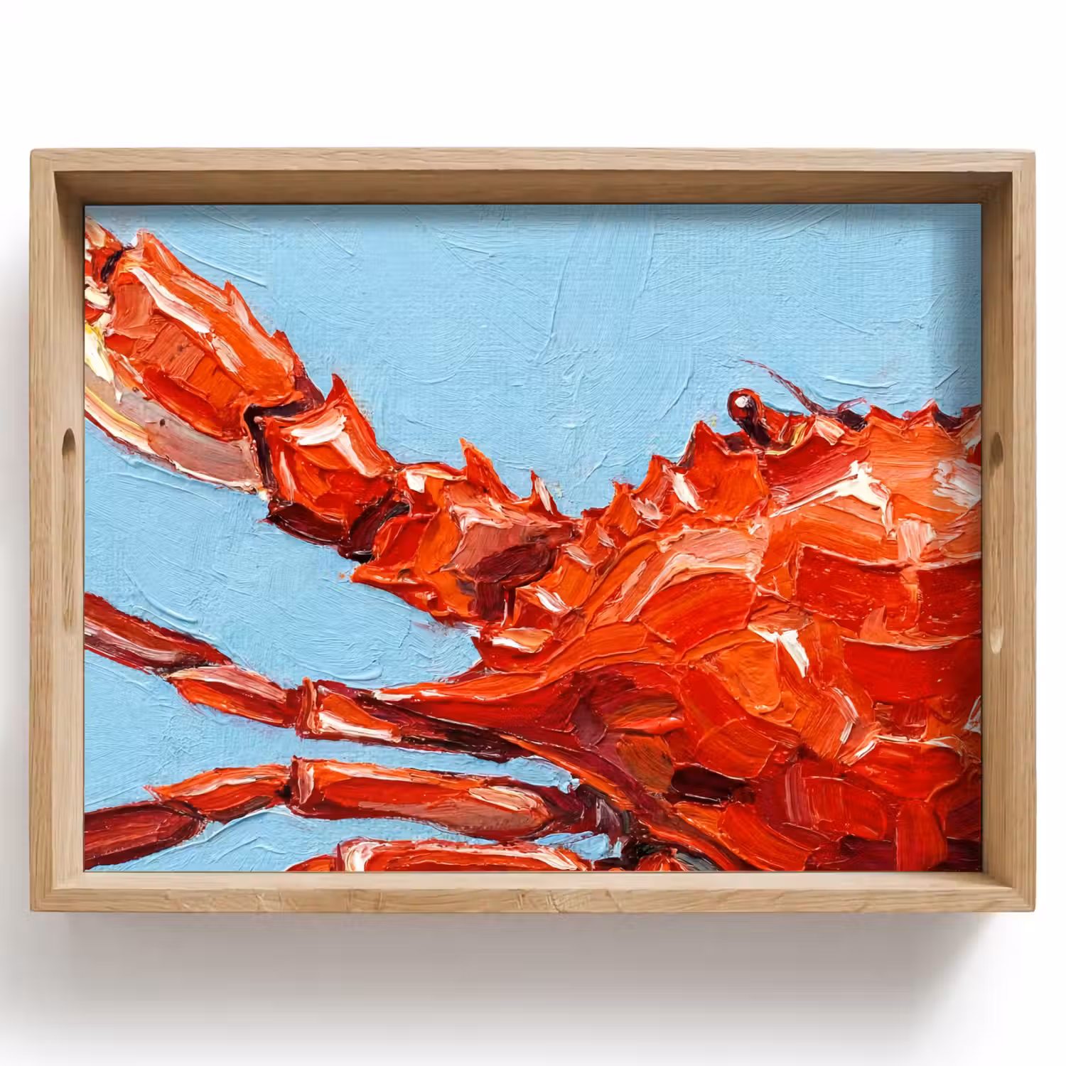 Krab - Zee - Dieren - Abstract - Rood Dienblad Rechthoek middel -z3d_shopping