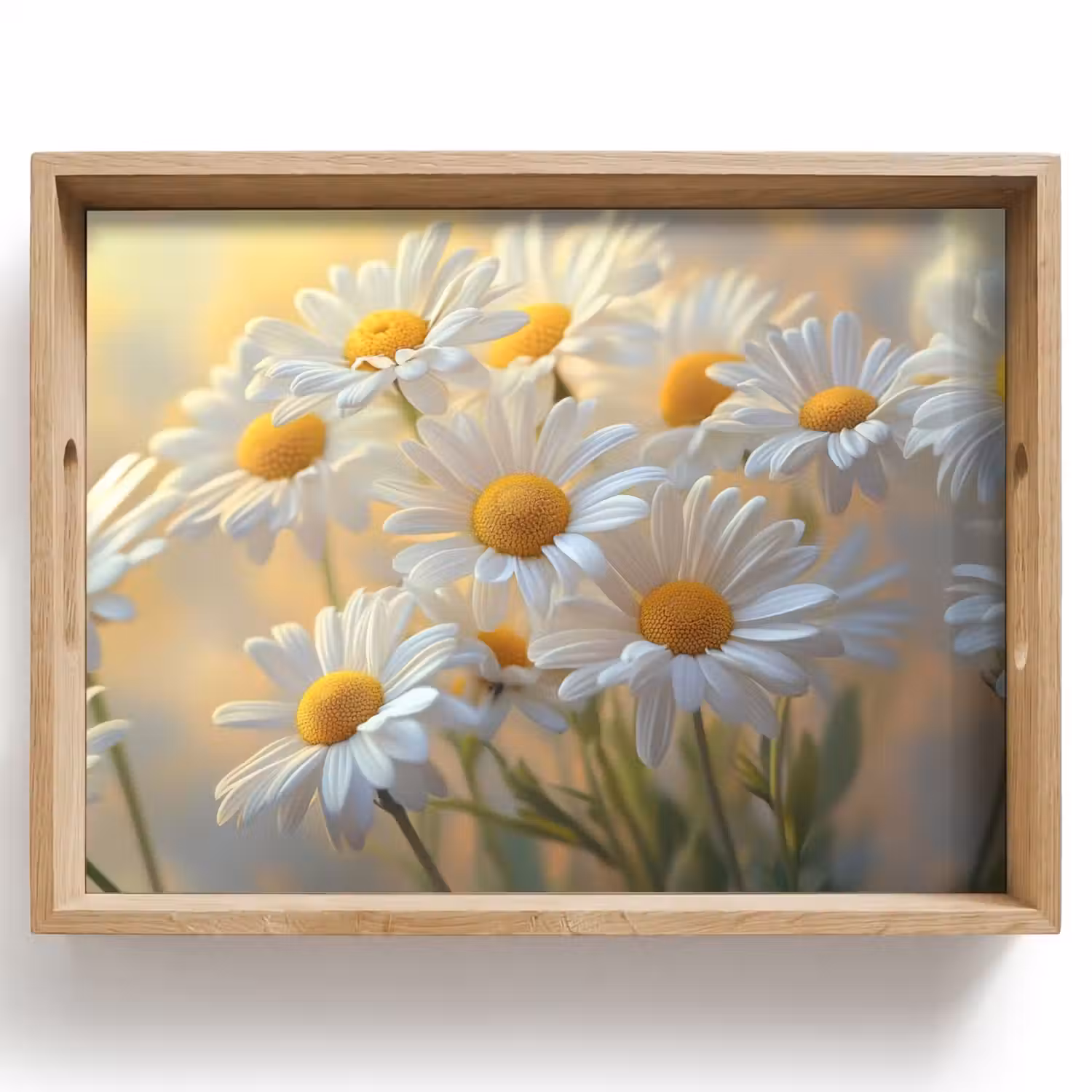 Madeliefjes - Wit - Zonlicht Dienblad Rechthoek middel -z3d_shopping