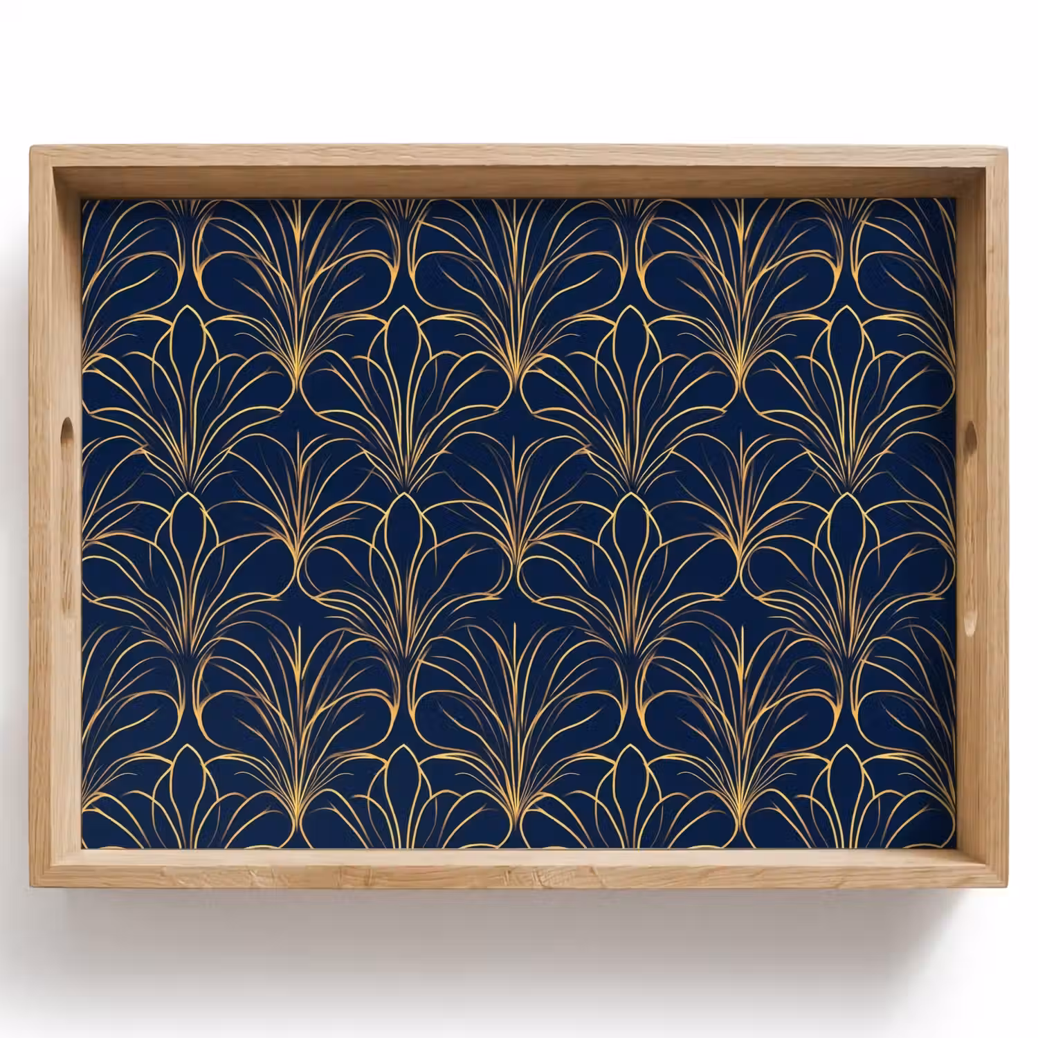 Deco - Waaier - Blauw Dienblad Rechthoek middel 911 -z3d_shopping