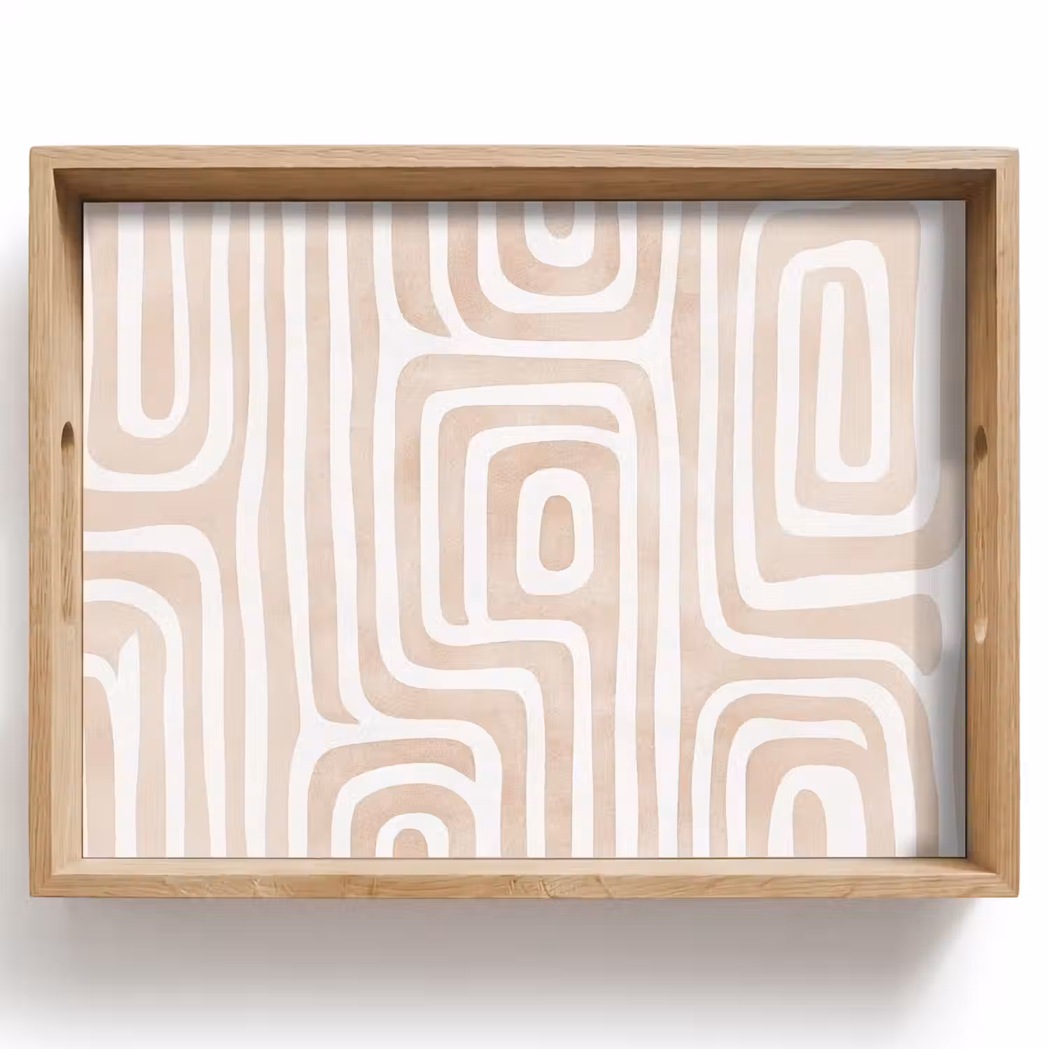 Decoratief - Labyrint - Beige Dienblad Rechthoek middel -z3d_shopping