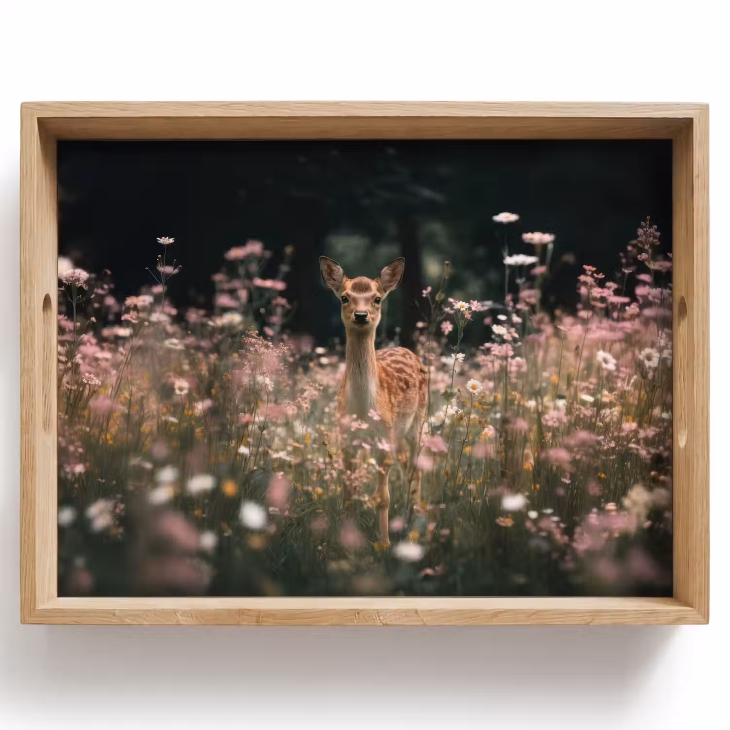 Hert - Wilde bloemen - Bos Dienblad Rechthoek middel -z3d_shopping