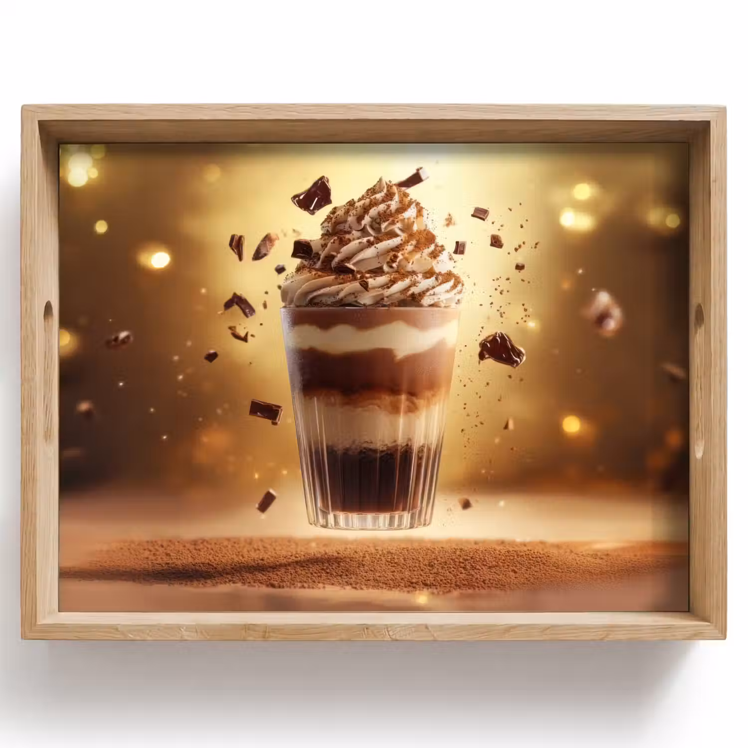 Dessert - Chocolade - Zoet - Eten Dienblad Rechthoek middel -z3d_shopping