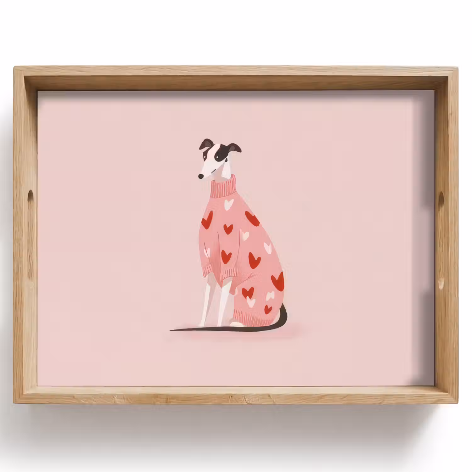 Hond - Hartjes - Roze Dienblad Rechthoek middel -z3d_shopping
