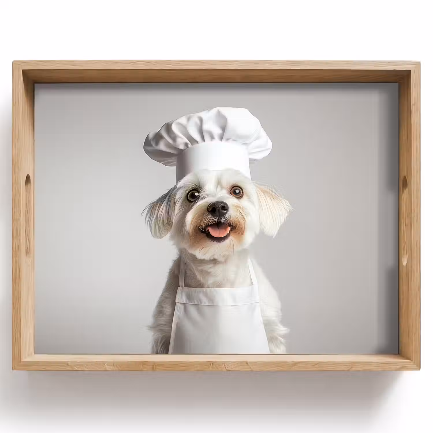 Hond - Wit - Kok Dienblad Rechthoek middel -z3d_shopping