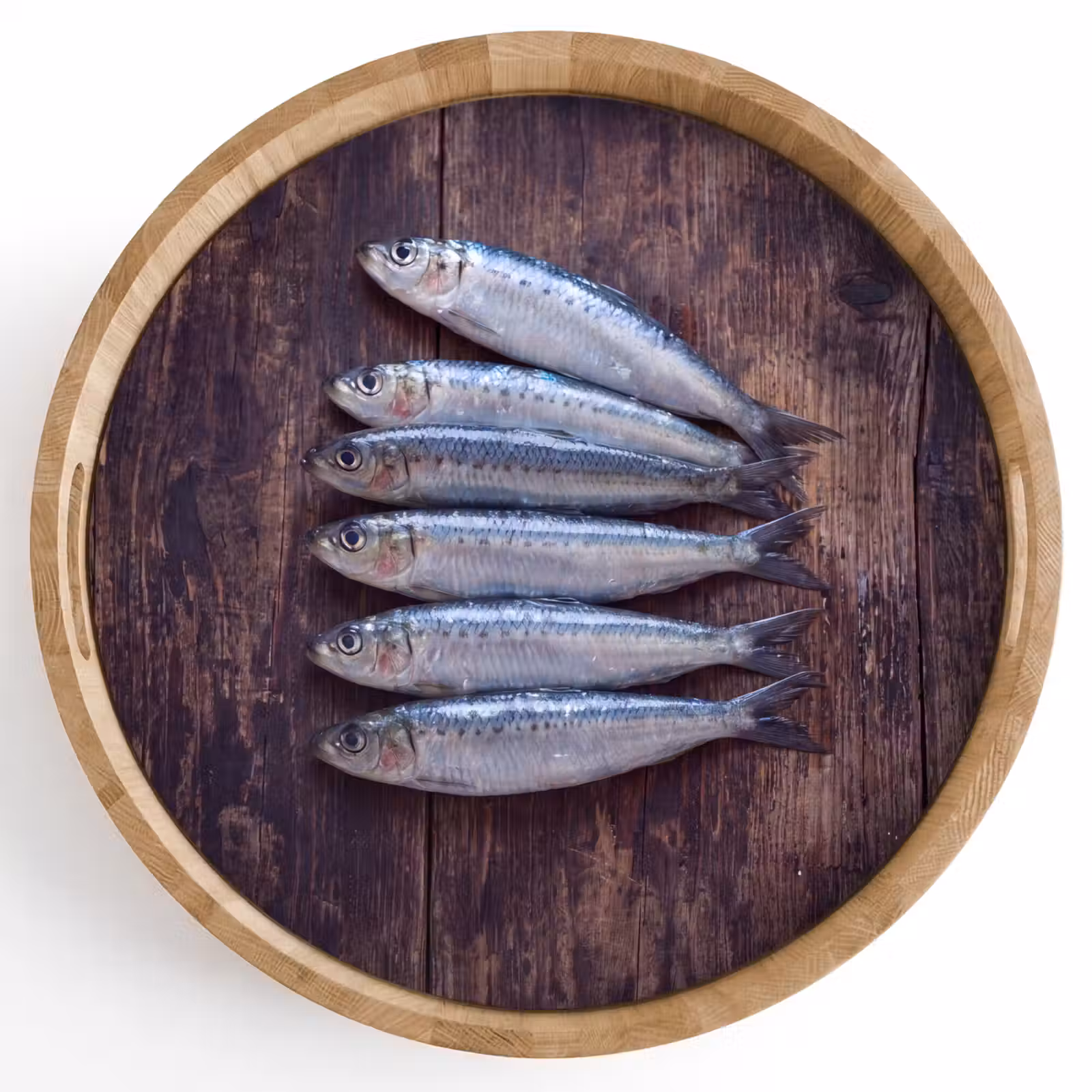 Tray - Fish - Wood - Food - Vis - Hout - Eten Dienblad Rond middel