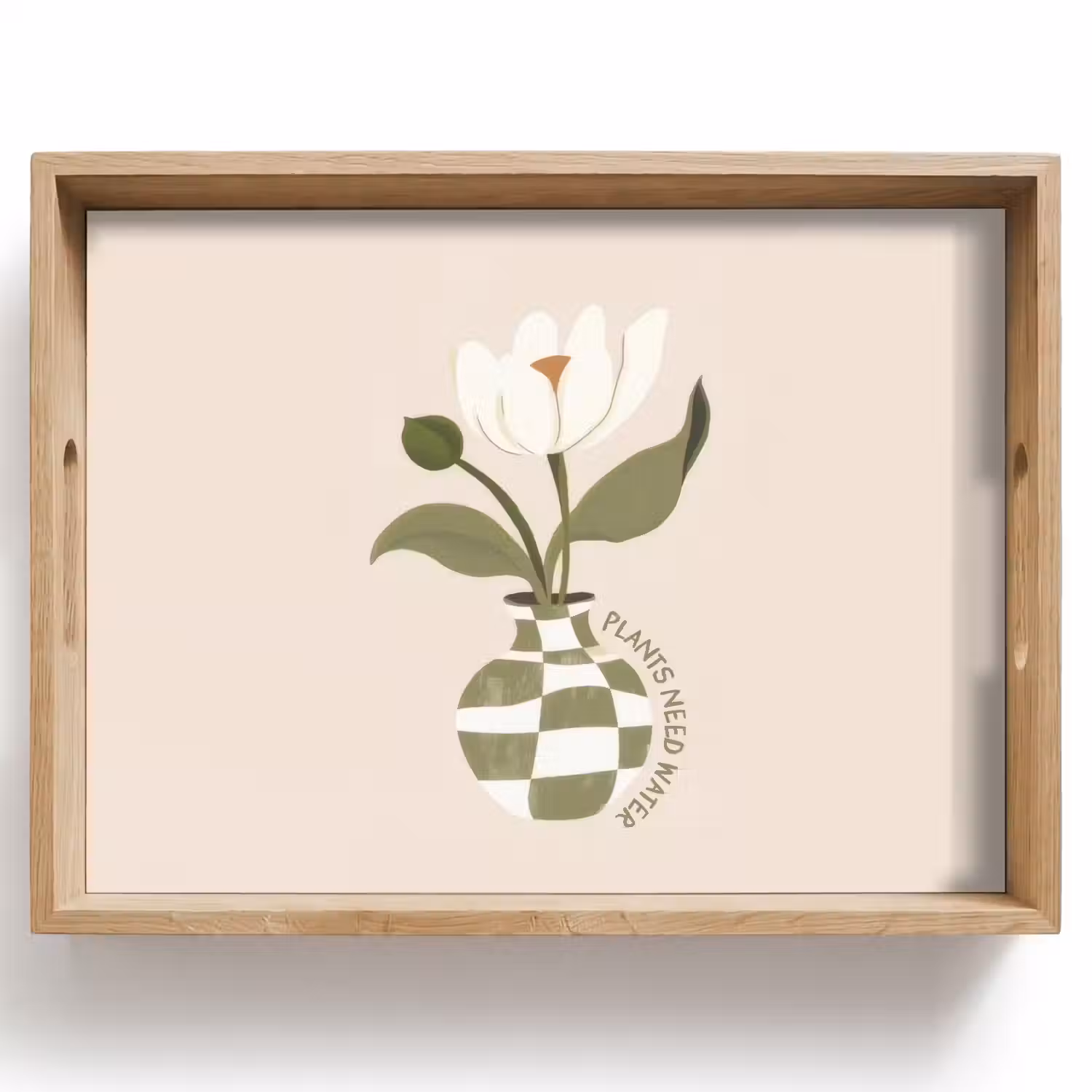 Bloem - Wit - Vaas - Quote Dienblad Rechthoek middel -z3d_shopping