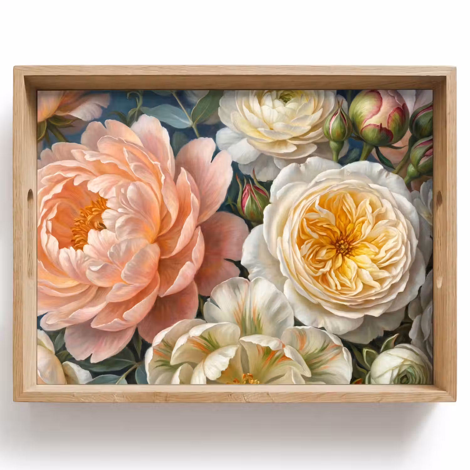 Bloemen - Boeket - Natuur - Klassiek - Kleurrijk Dienblad Rechthoek middel -z3d_shopping