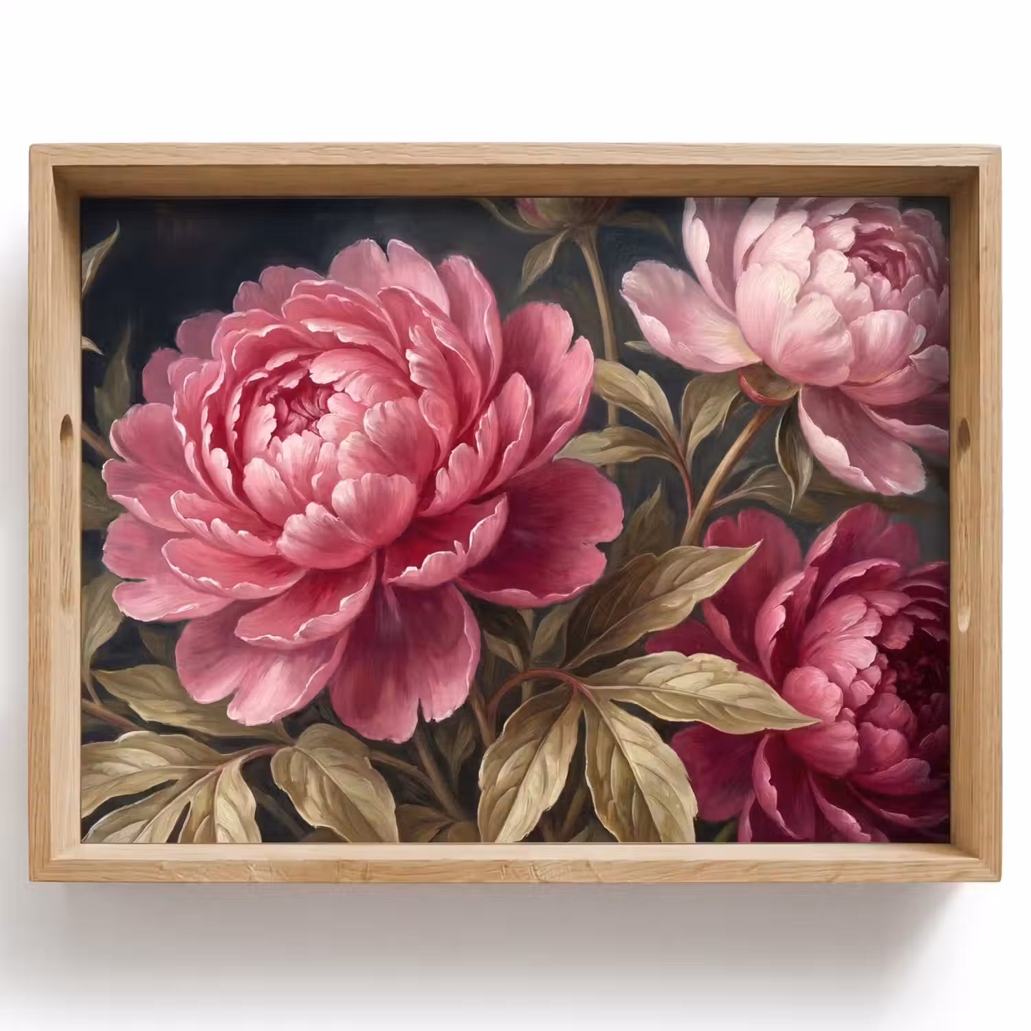 Bloemen - Roze - Klassiek - Natuur Dienblad Rechthoek middel -z3d_shopping