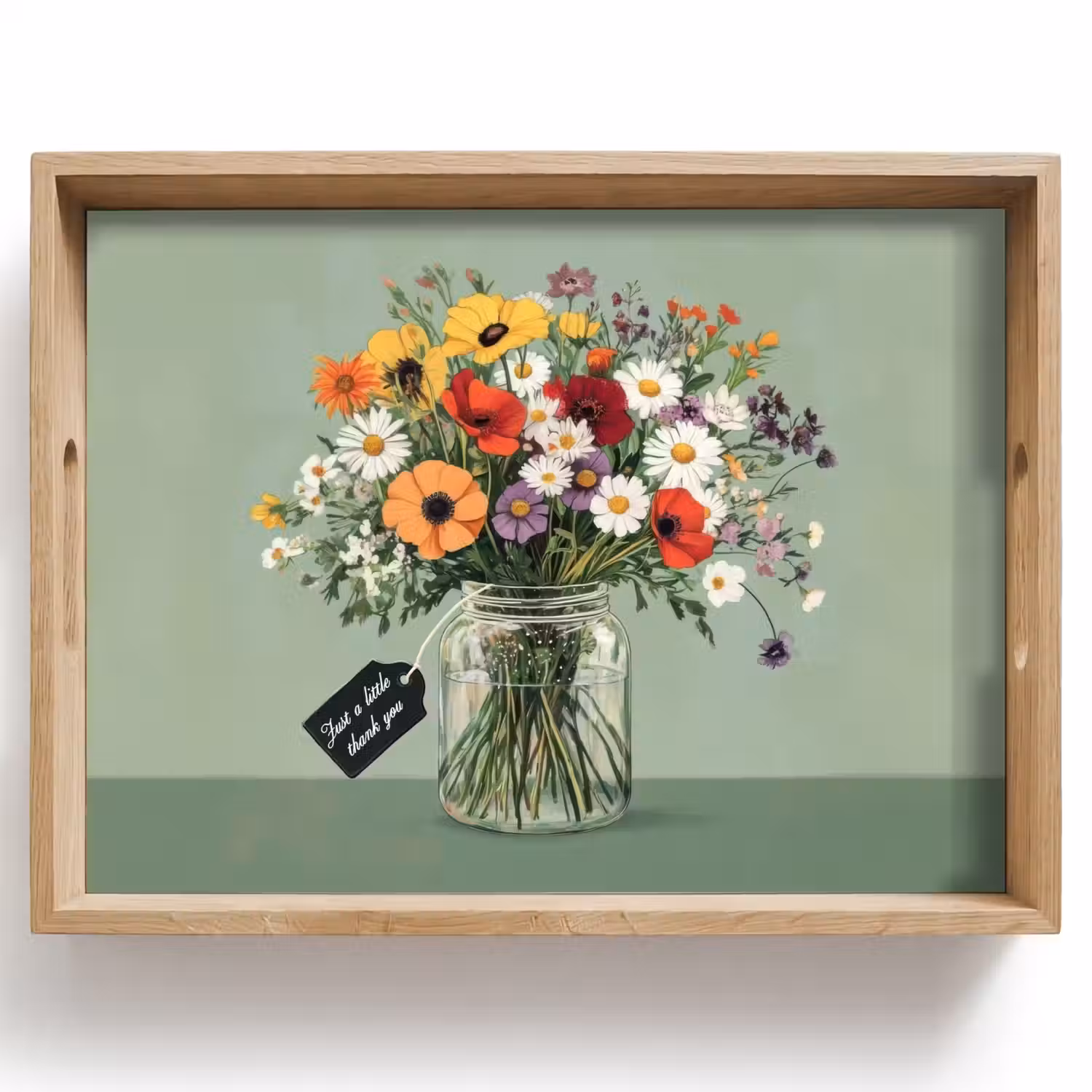 Bloemen - Vaas - Kaartje Dienblad Rechthoek middel -z3d_shopping