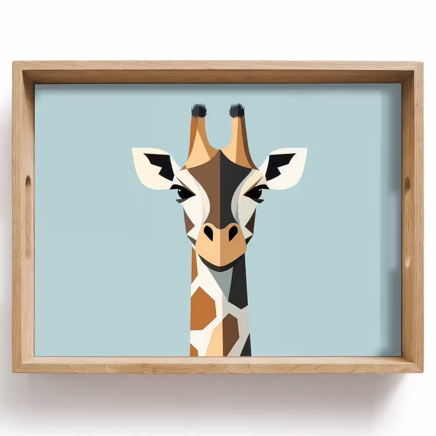 Giraffe - Illustratie - Bruin - Minimalistisch Dienblad Rechthoek middel -z3d_shopping