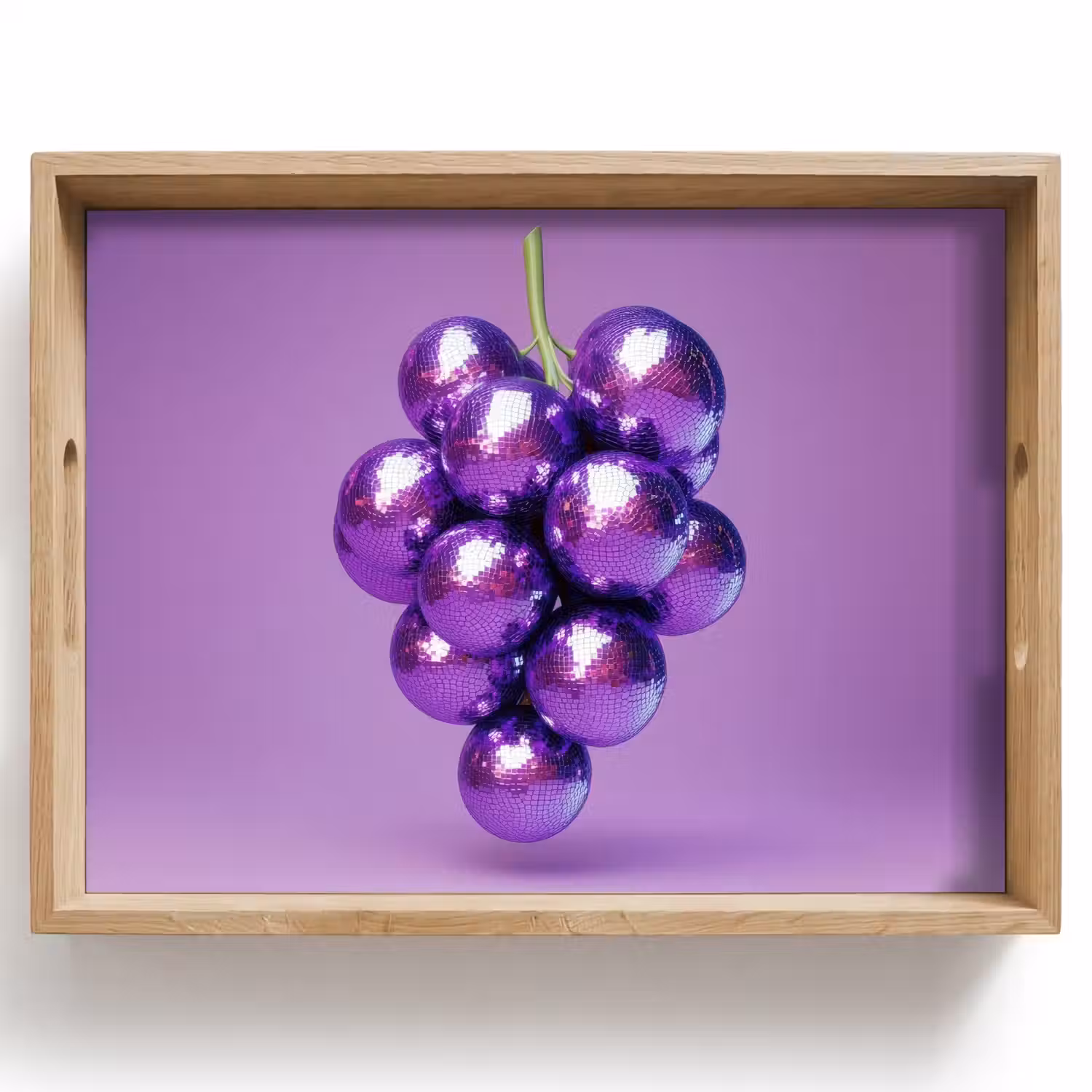Druif - Disco - Glitter - Paars Dienblad Rechthoek middel -z3d_shopping