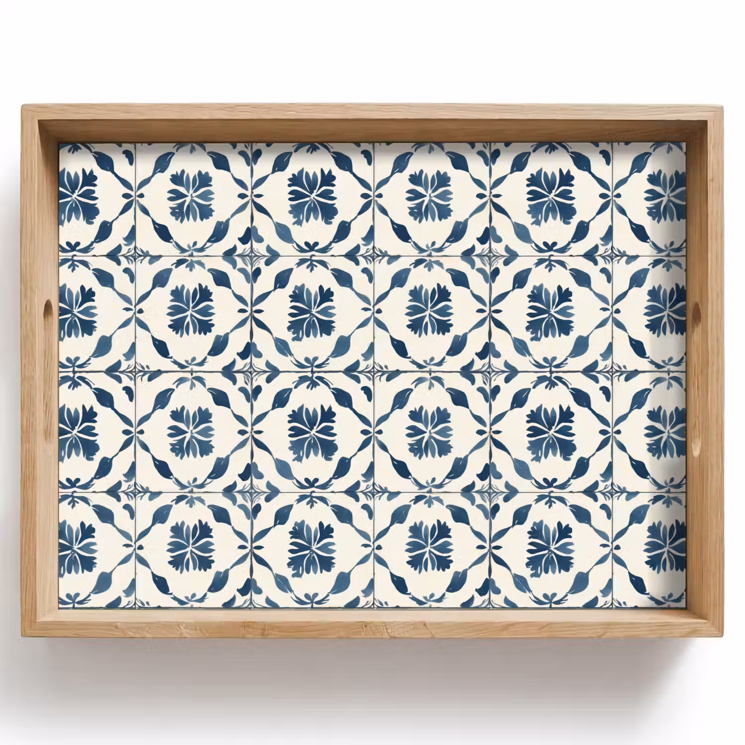 Grafisch - Tegel - Blauw Dienblad Rechthoek middel 911 -z3d_shopping