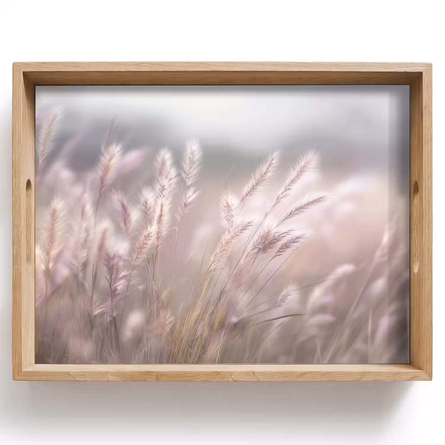 Graspluimen - Wind - Beige - Mistig Dienblad Rechthoek middel -z3d_shopping