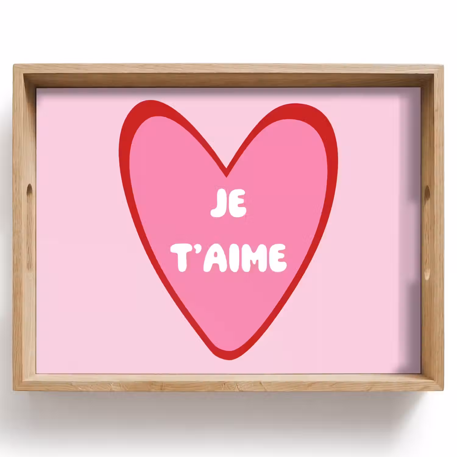 Hart - Frans - Valentijn - Roze Dienblad Rechthoek middel -z3d_shopping