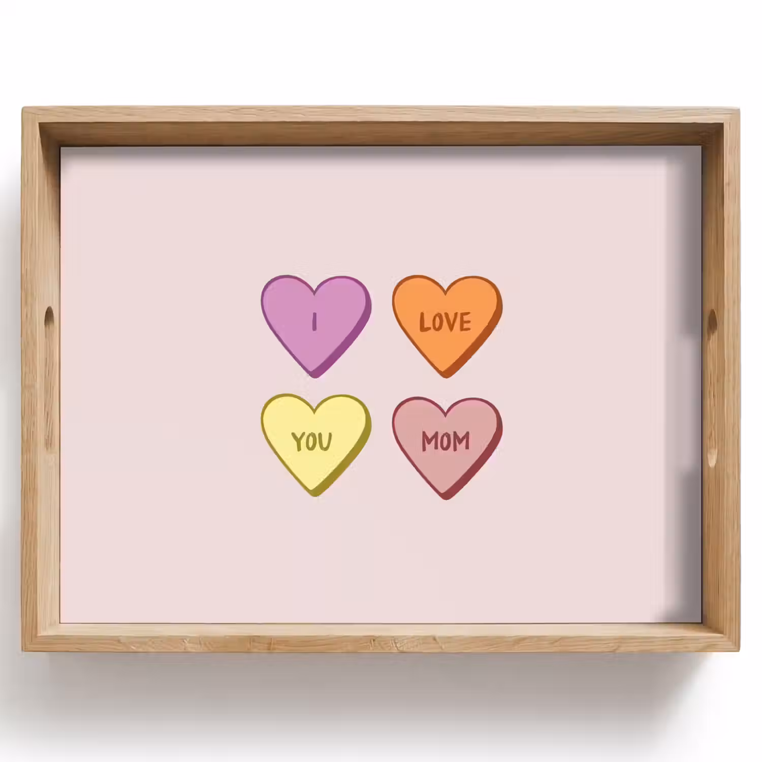 Hartjes - Pastel - Liefde - Moeder Dienblad Rechthoek middel -z3d_shopping