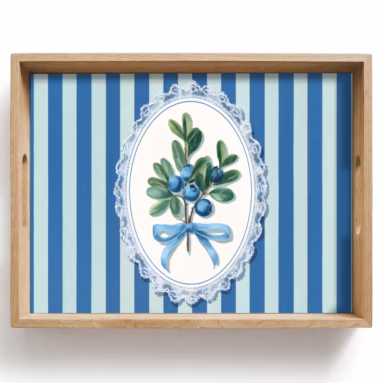 Illustratie - Bessen - Blauw - Strepen Dienblad Rechthoek middel -z3d_shopping
