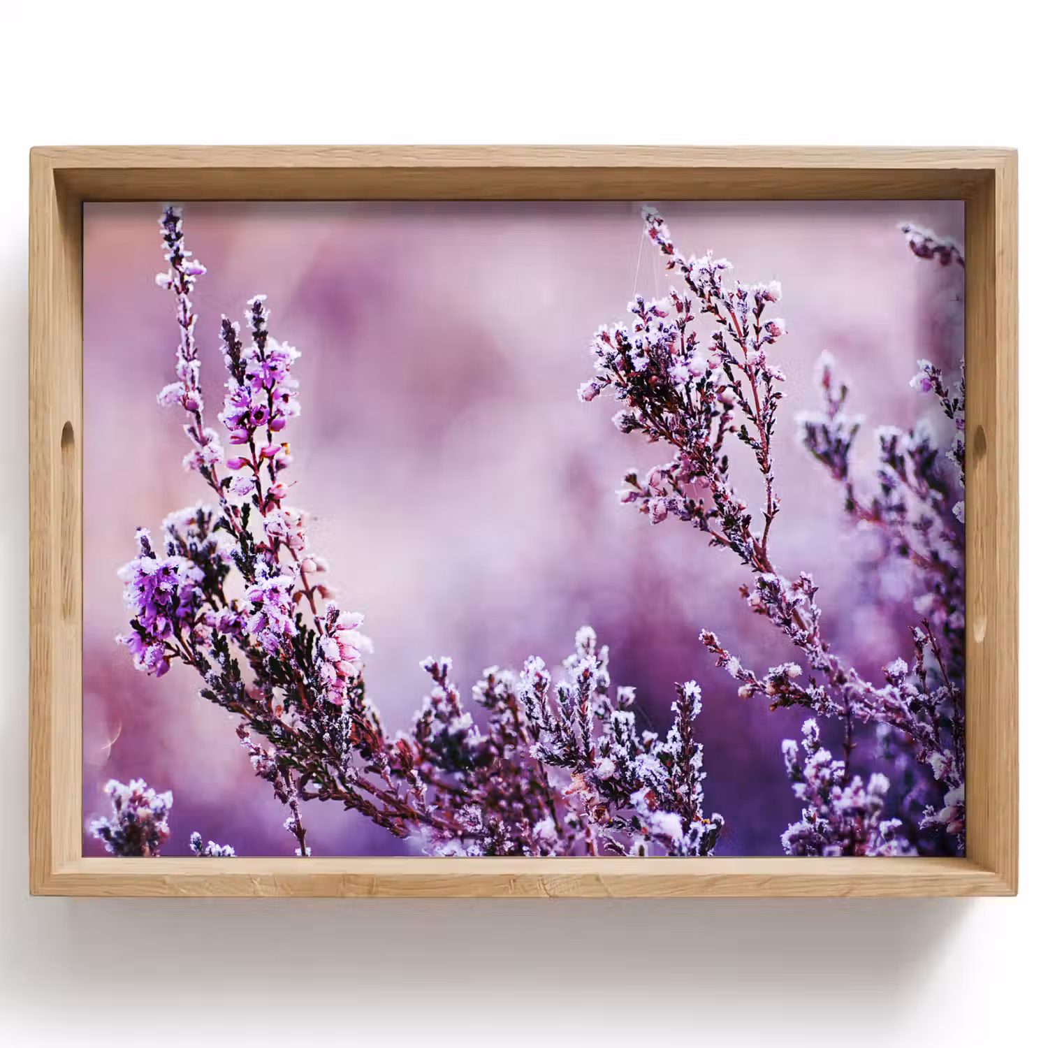 Lavendel - Winter - Bloemen - Paars Dienblad Rechthoek middel -z3d_shopping