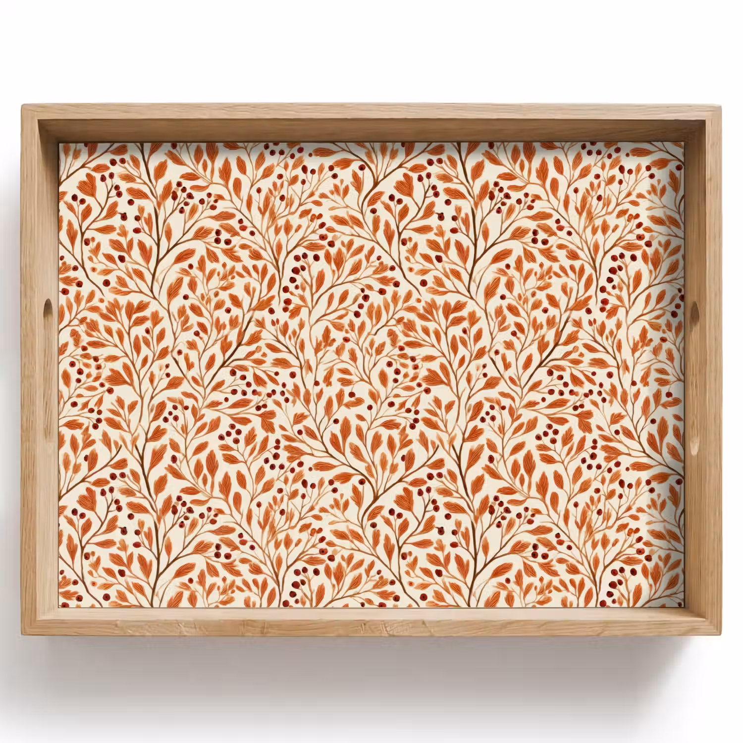 Bladeren - Botanisch - Terracotta Dienblad Rechthoek middel 911 -z3d_shopping