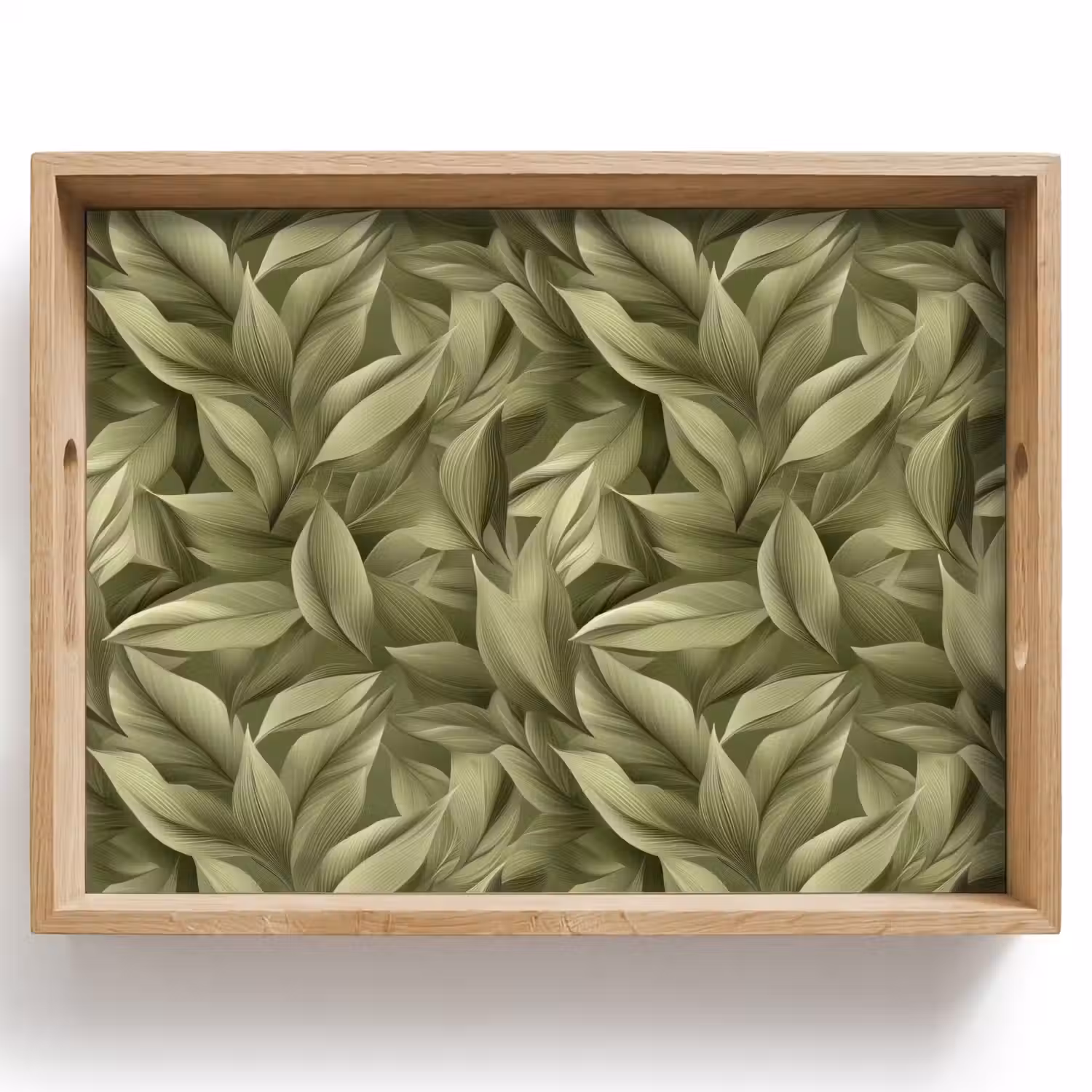 Bladeren - Modern - Groen Dienblad Rechthoek middel 911 -z3d_shopping