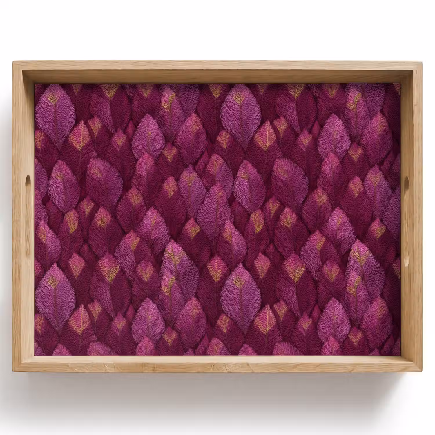 Bladeren - Patroon - Burgundy Dienblad Rechthoek middel 911 -z3d_shopping