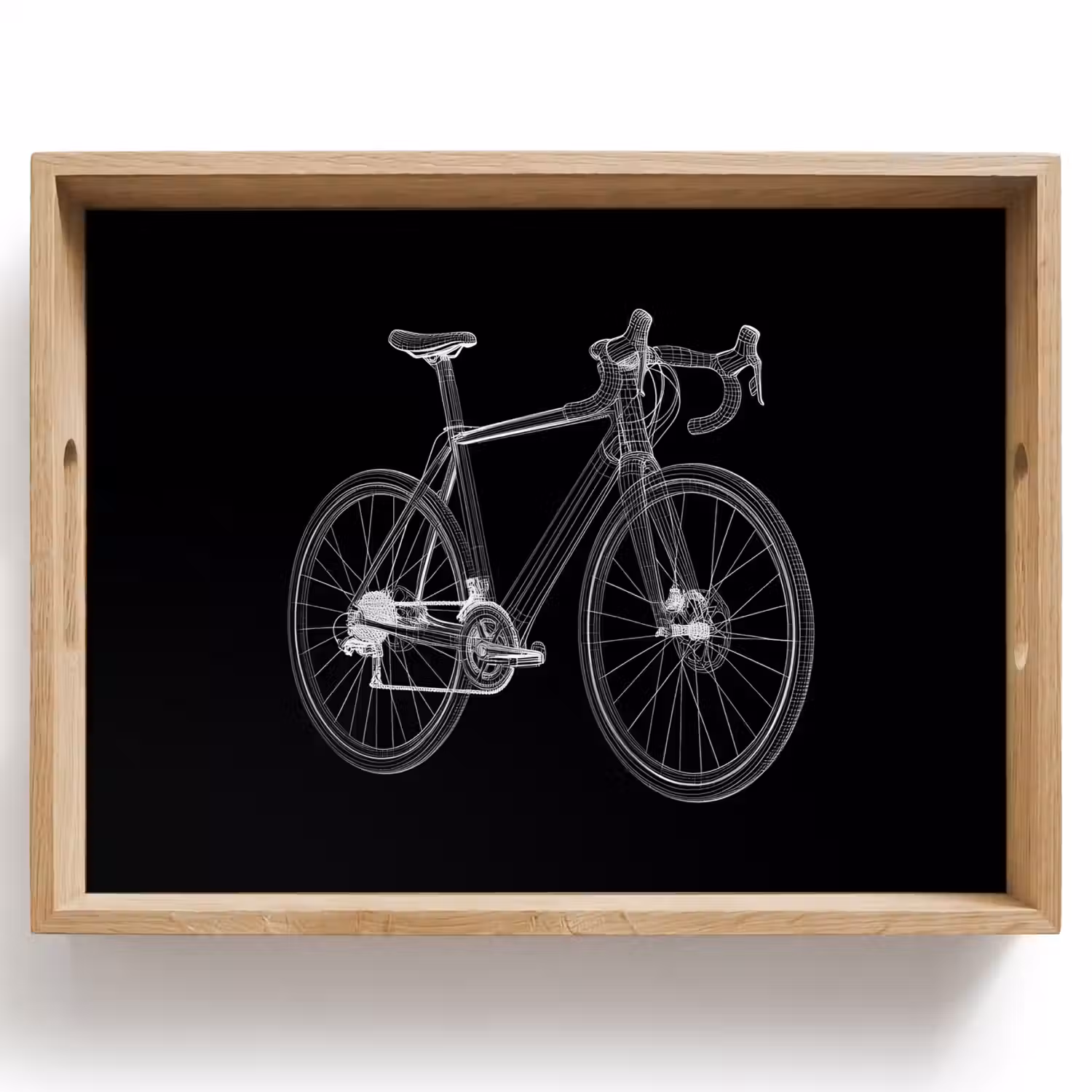 Lijnen - Illustratie - Wit Dienblad Rechthoek middel -z3d_shopping