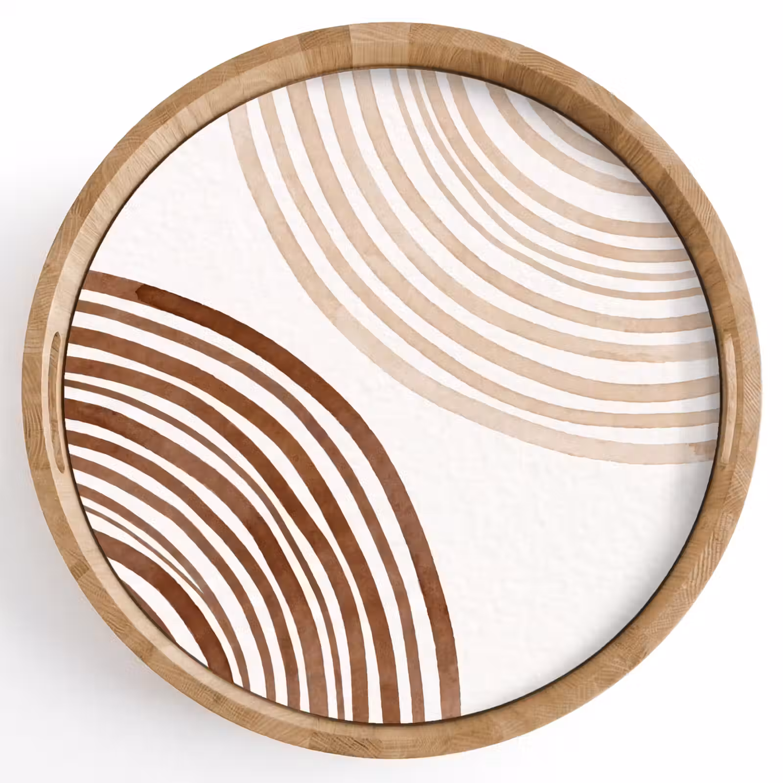 Tray - Lines - Minimalist - Art - Lijnen - Minimalistisch - Kunst Dienblad Rond middel