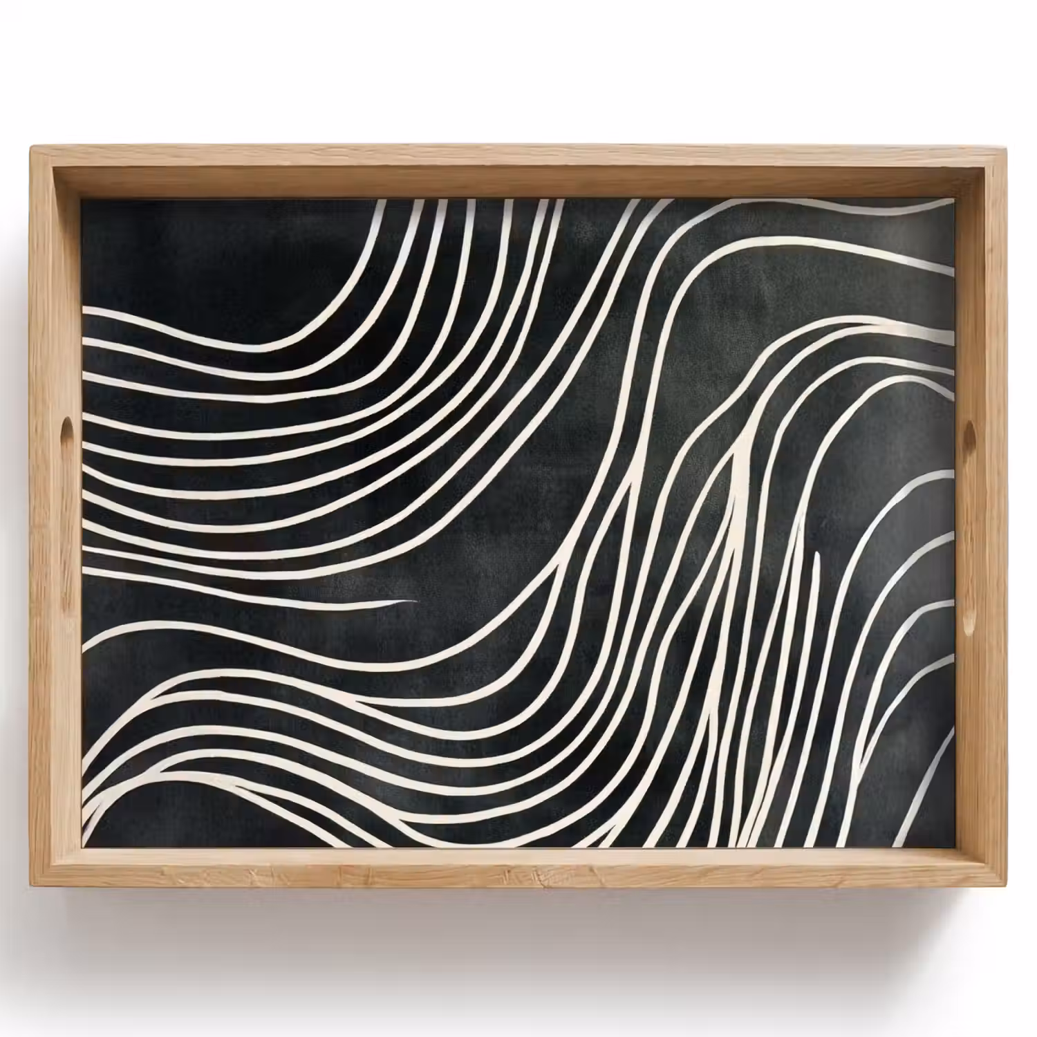 Lijnen - Patroon - Abstract - Wit Dienblad Rechthoek middel -z3d_shopping