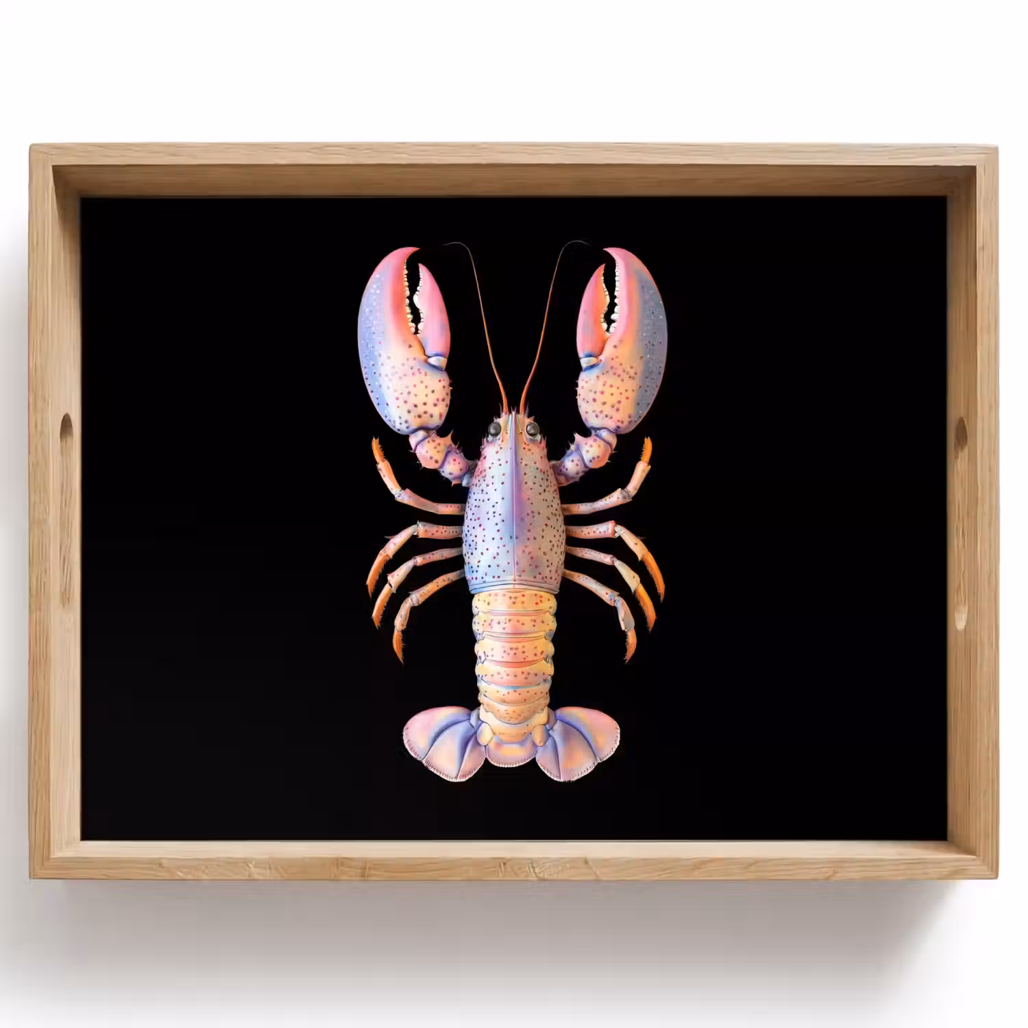 Kreeft - Roze - Zacht - Zwart Dienblad Rechthoek middel -z3d_shopping