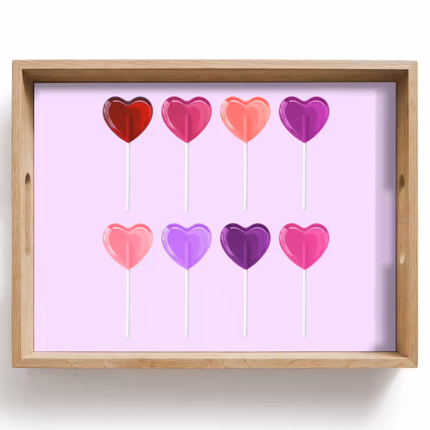 Lolly - Hart - Roze - Snoep Dienblad Rechthoek middel -z3d_shopping
