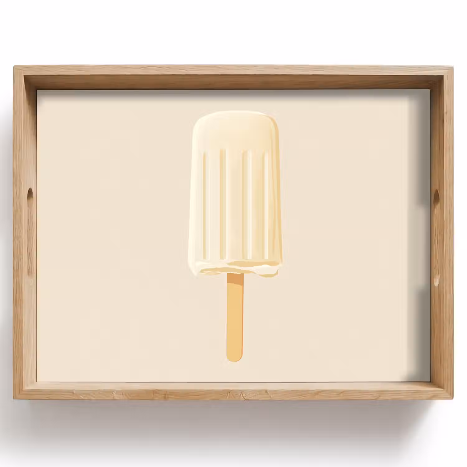Minimalistisch - Waterijsje - Stokje - Beige Dienblad Rechthoek middel -z3d_shopping