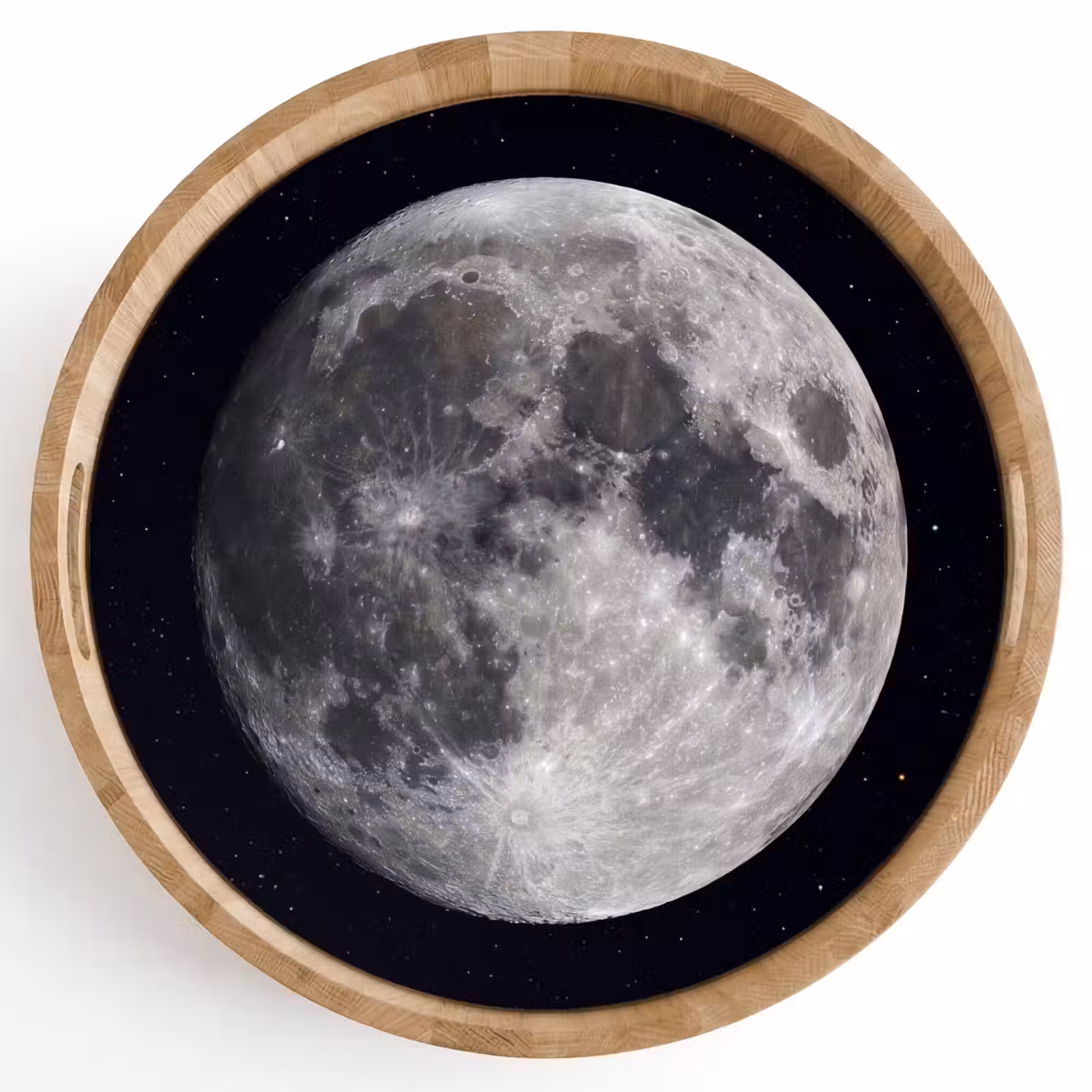 Tray - Moon - Stars - Space - Maan - Sterren - Ruimte Dienblad Rond middel