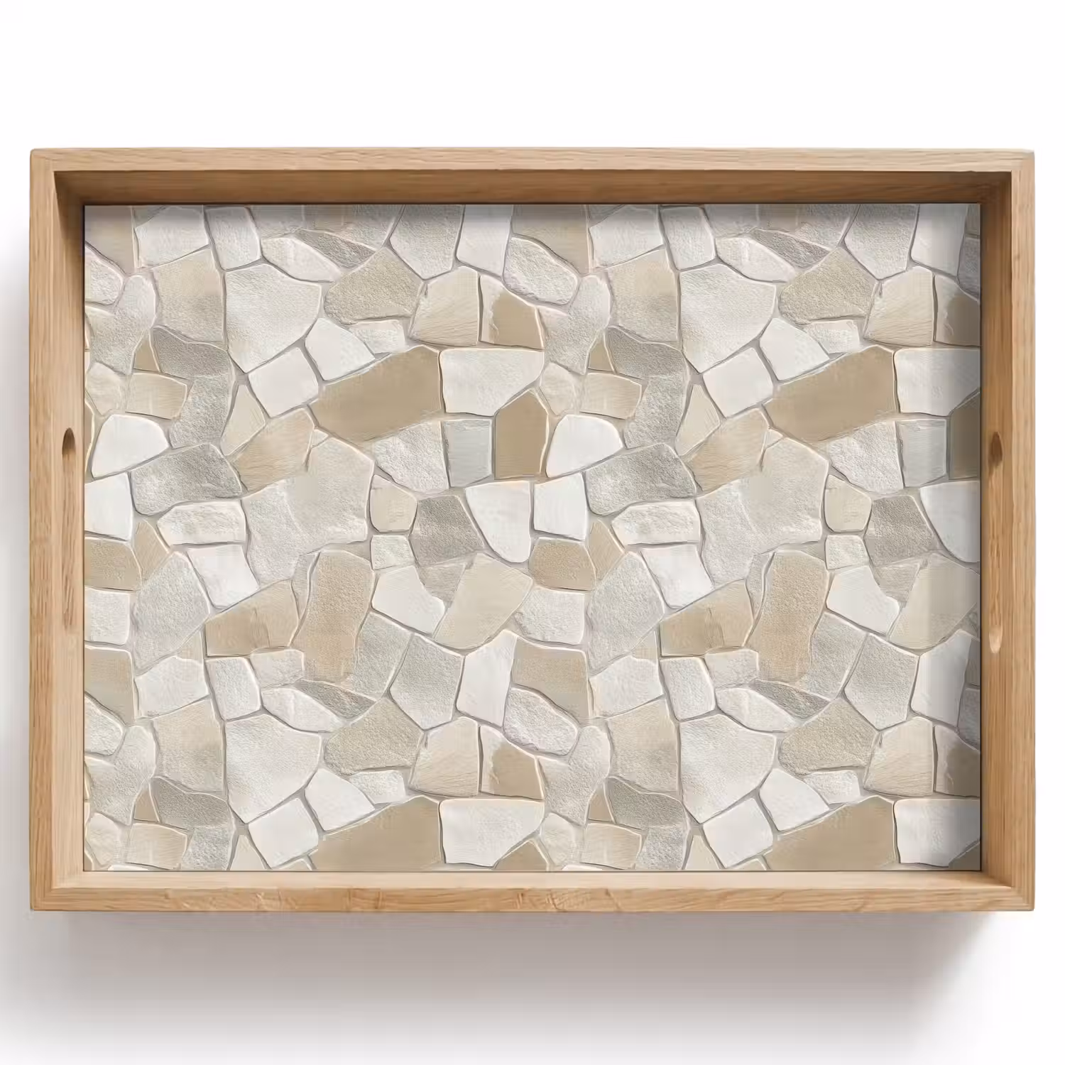 Mozaïek - Stenen - Beige Dienblad Rechthoek middel 911 -z3d_shopping