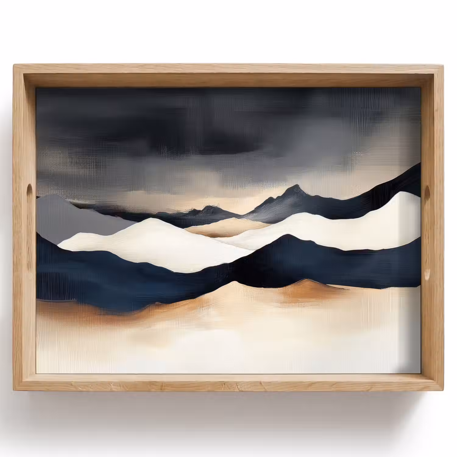 Bergen - Donkerblauw - Landschap Dienblad Rechthoek middel -z3d_shopping
