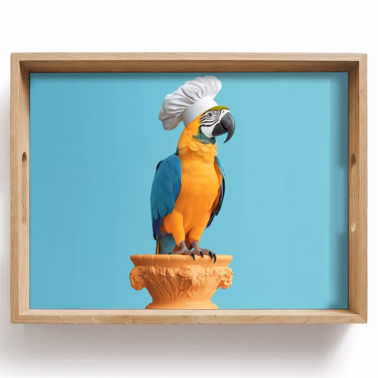 Papegaai - Koksmuts - Grappig - Vogel Dienblad Rechthoek middel -z3d_shopping