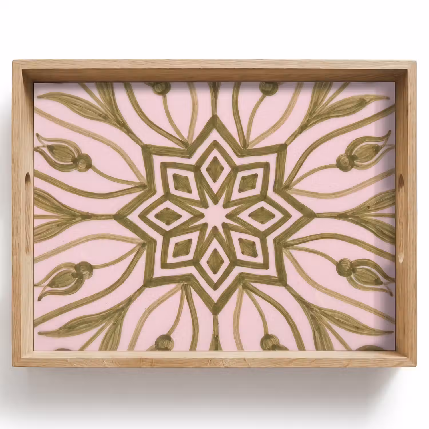 Patroon - Mandala - Decoratie - Abstract - Groen Dienblad Rechthoek middel -z3d_shopping