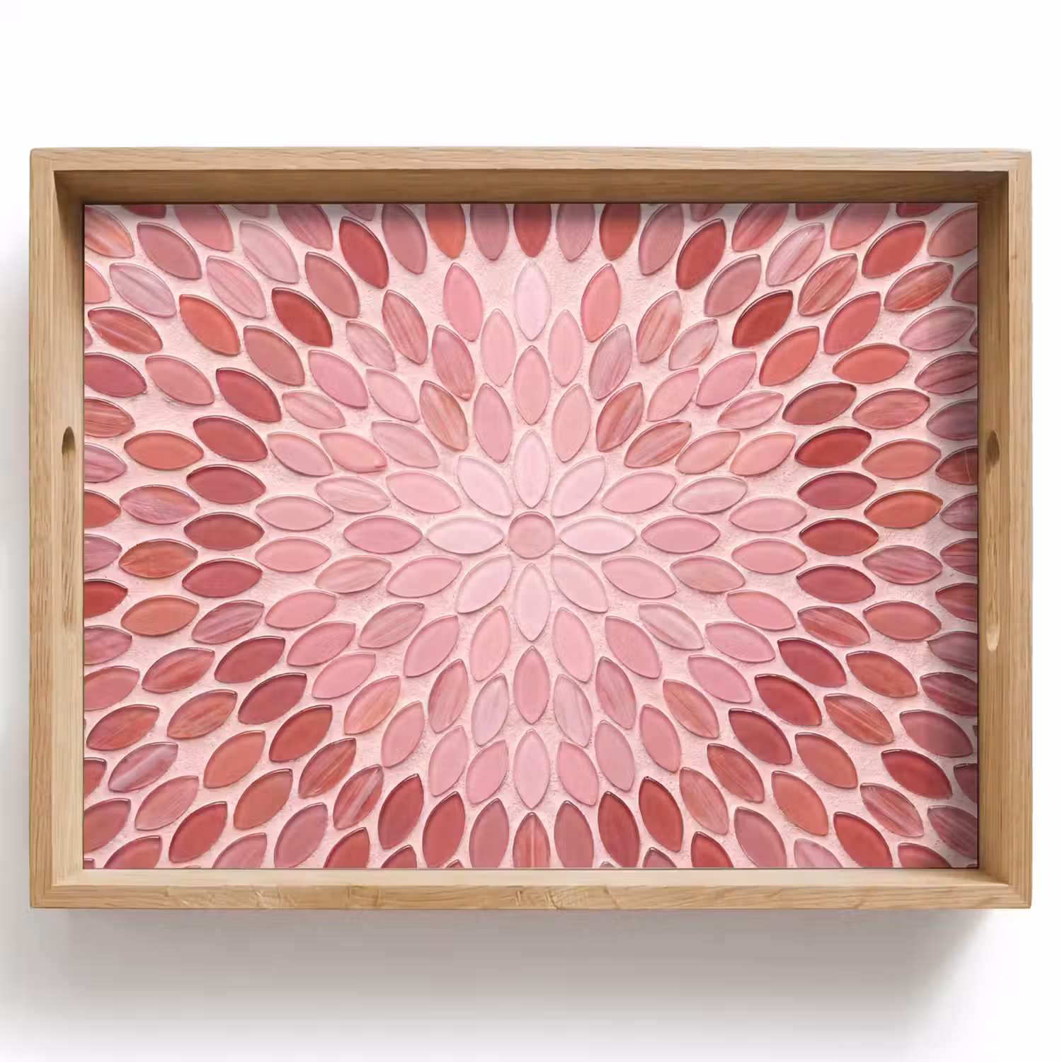 Patroon - Mozaïek - Ovaal - Abstract - Roze Dienblad Rechthoek middel -z3d_shopping