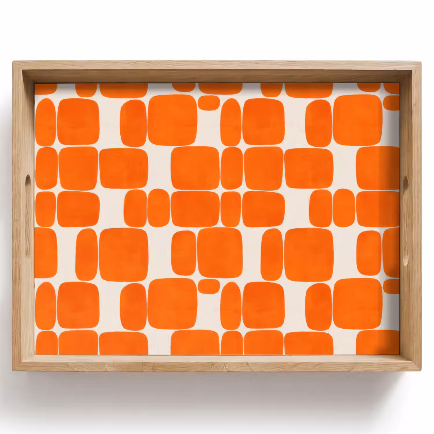 Patroon - Retro - Oranje Dienblad Rechthoek middel 911 -z3d_shopping