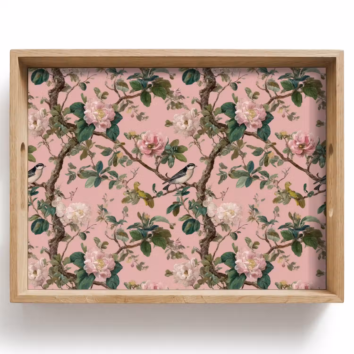 Pioenrozen - Botanisch - Vogel Dienblad Rechthoek middel 911 -z3d_shopping