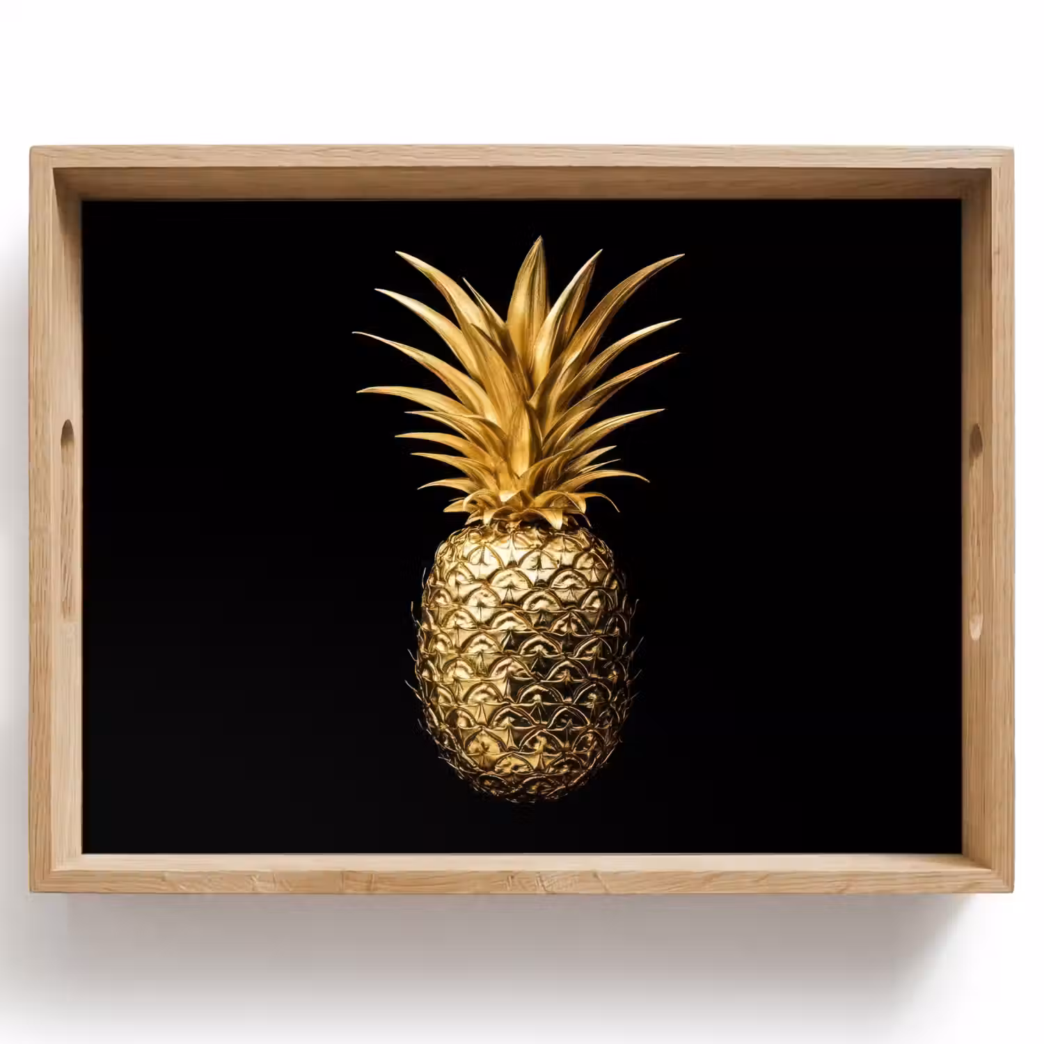 Ananas - Zwart - Goud - Luxe Dienblad Rechthoek middel -z3d_shopping